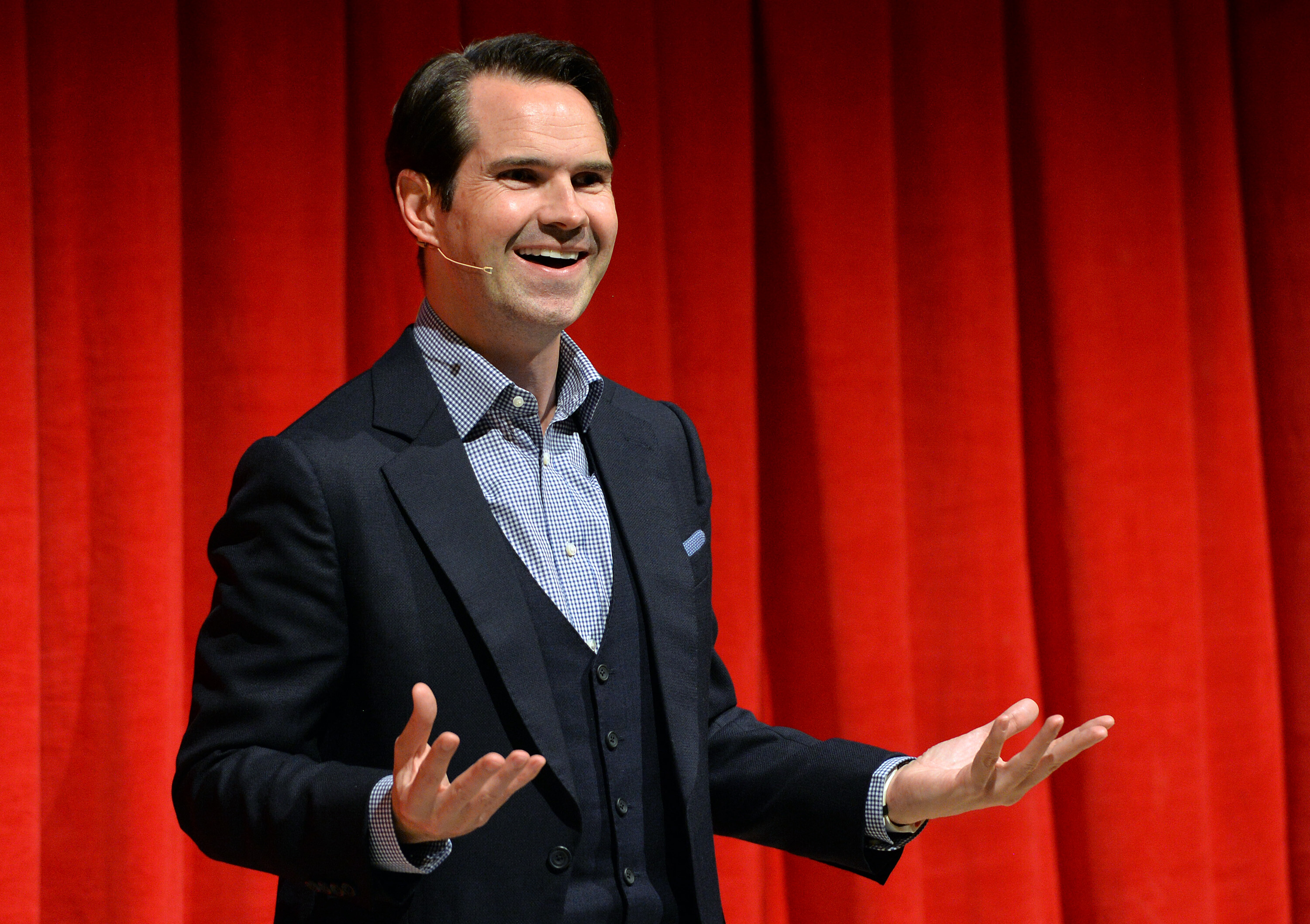 Jimmy Carr: A British-Irish comedian, presenter, writer, and actor, Comedy career since 1997, Channel 4 panel shows. 3000x2120 HD Background.