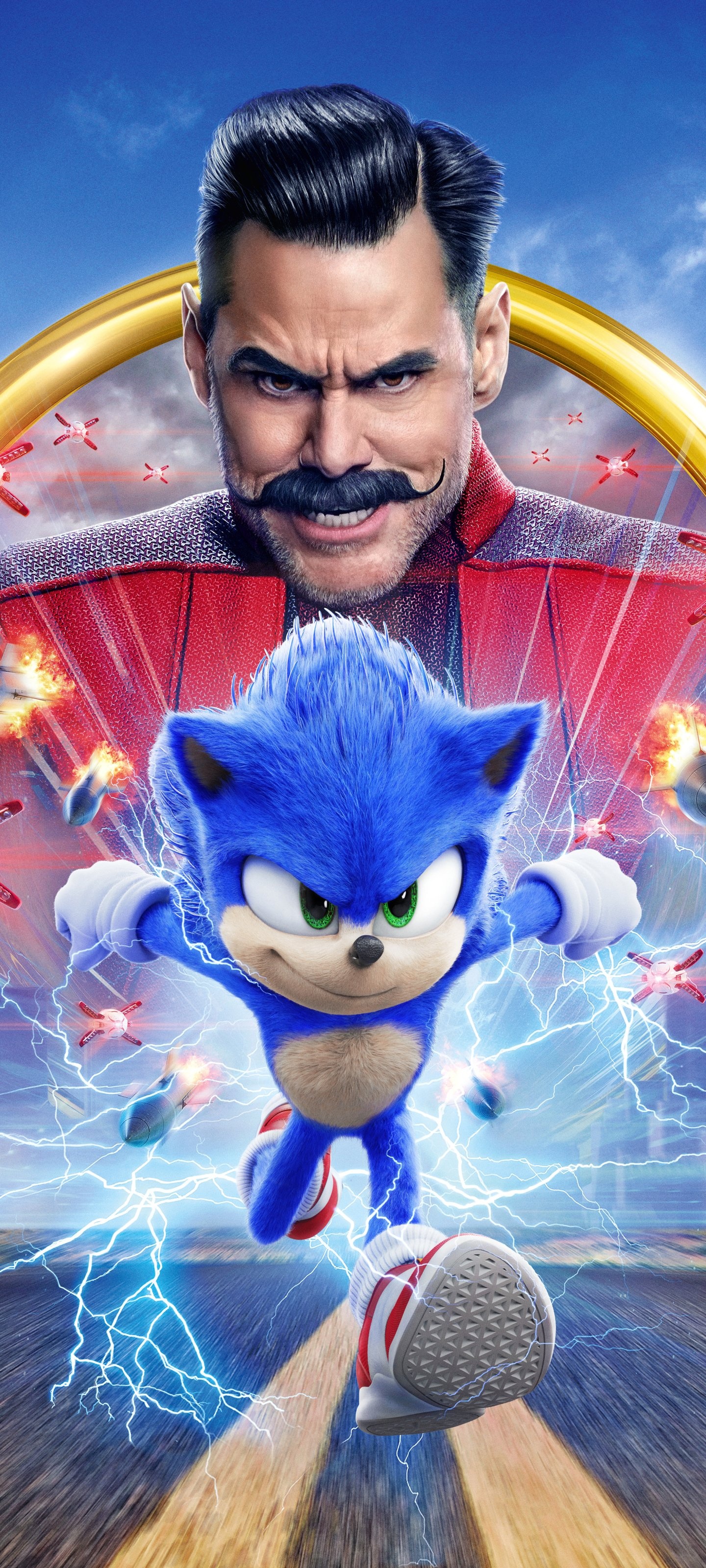 Movie Sonic the Hedgehog, Film adaptation, 1440x3200 HD Phone
