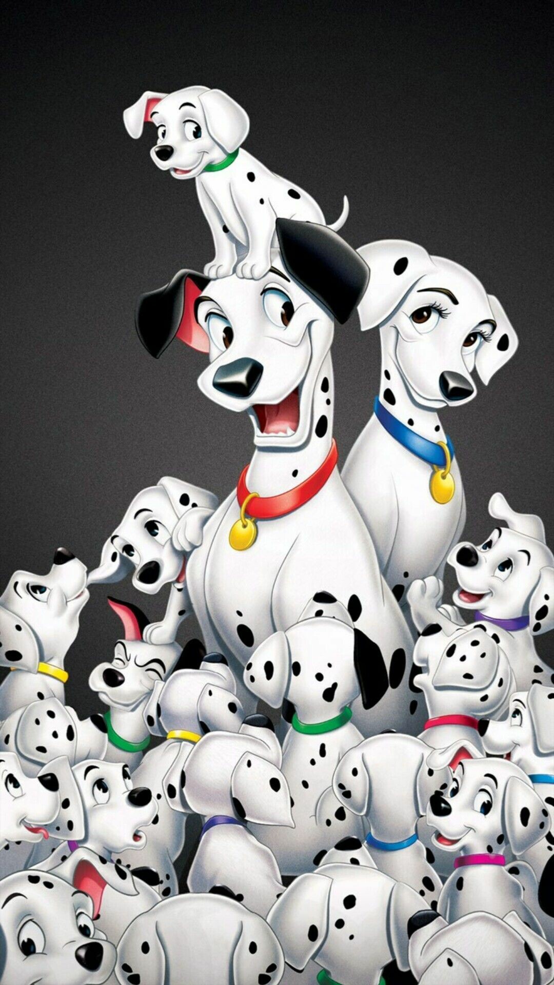 One Hundred and One Dalmatians: Disney doodles, Disney art, Dalmatian puppies. 1080x1920 Full HD Background.