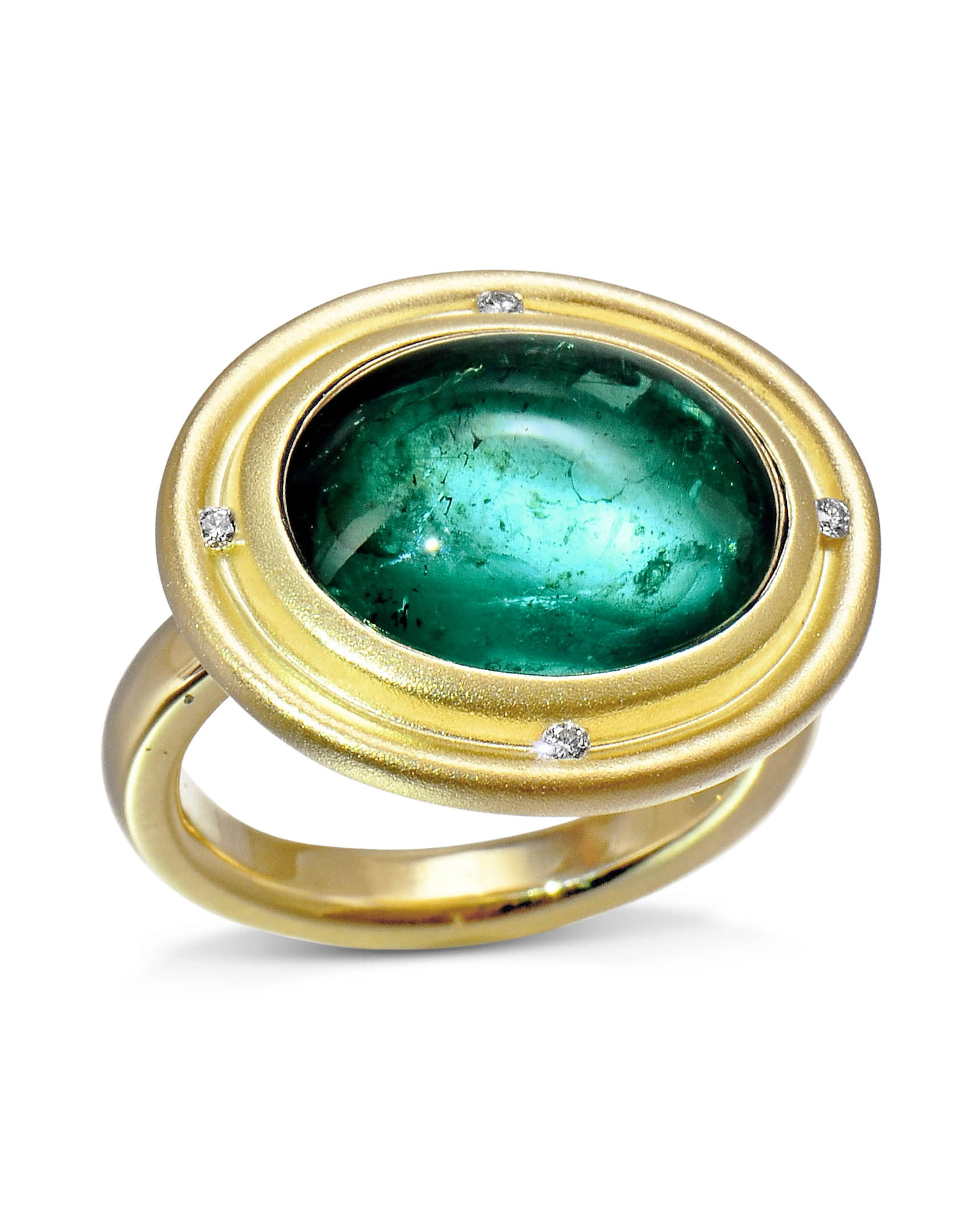 Cabochon jewelry, Oval green tourmaline, Diamond ring, Turgeon Raine, 1720x2150 HD Handy