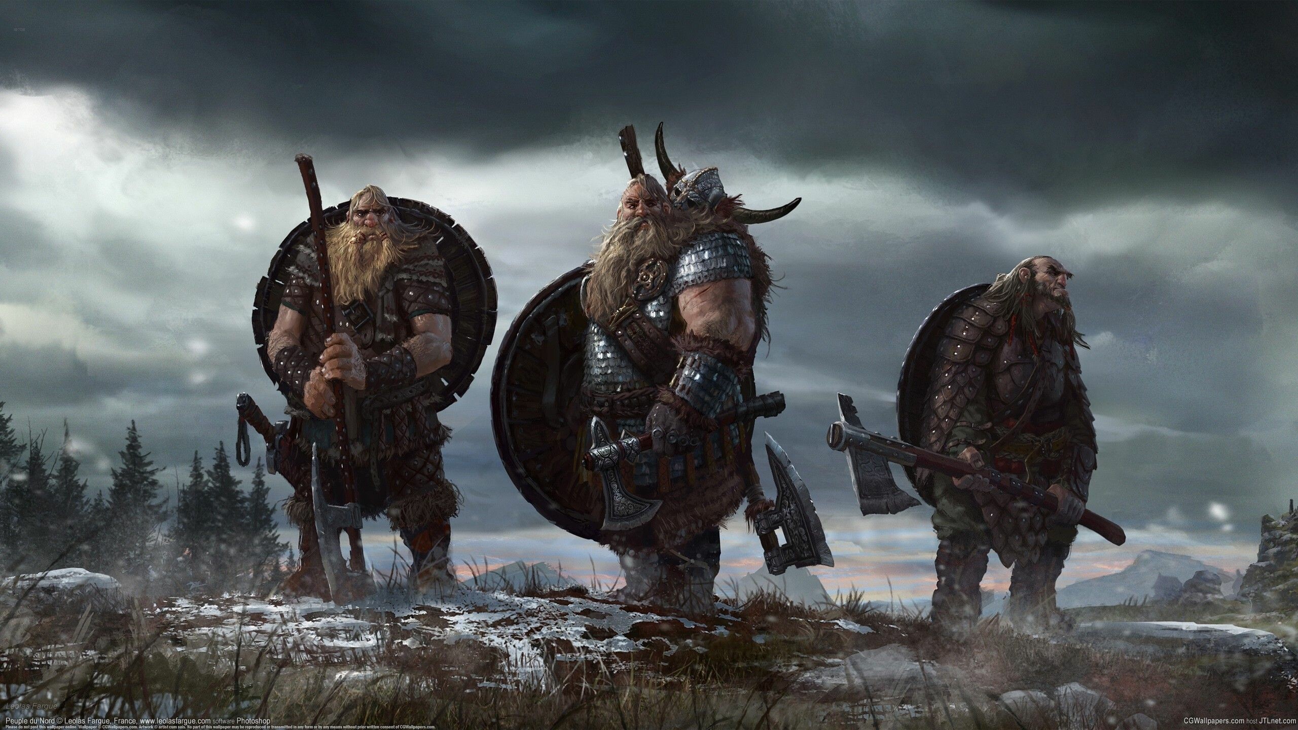 Dwarf: Vikings, Mythical creature. 2560x1440 HD Background.
