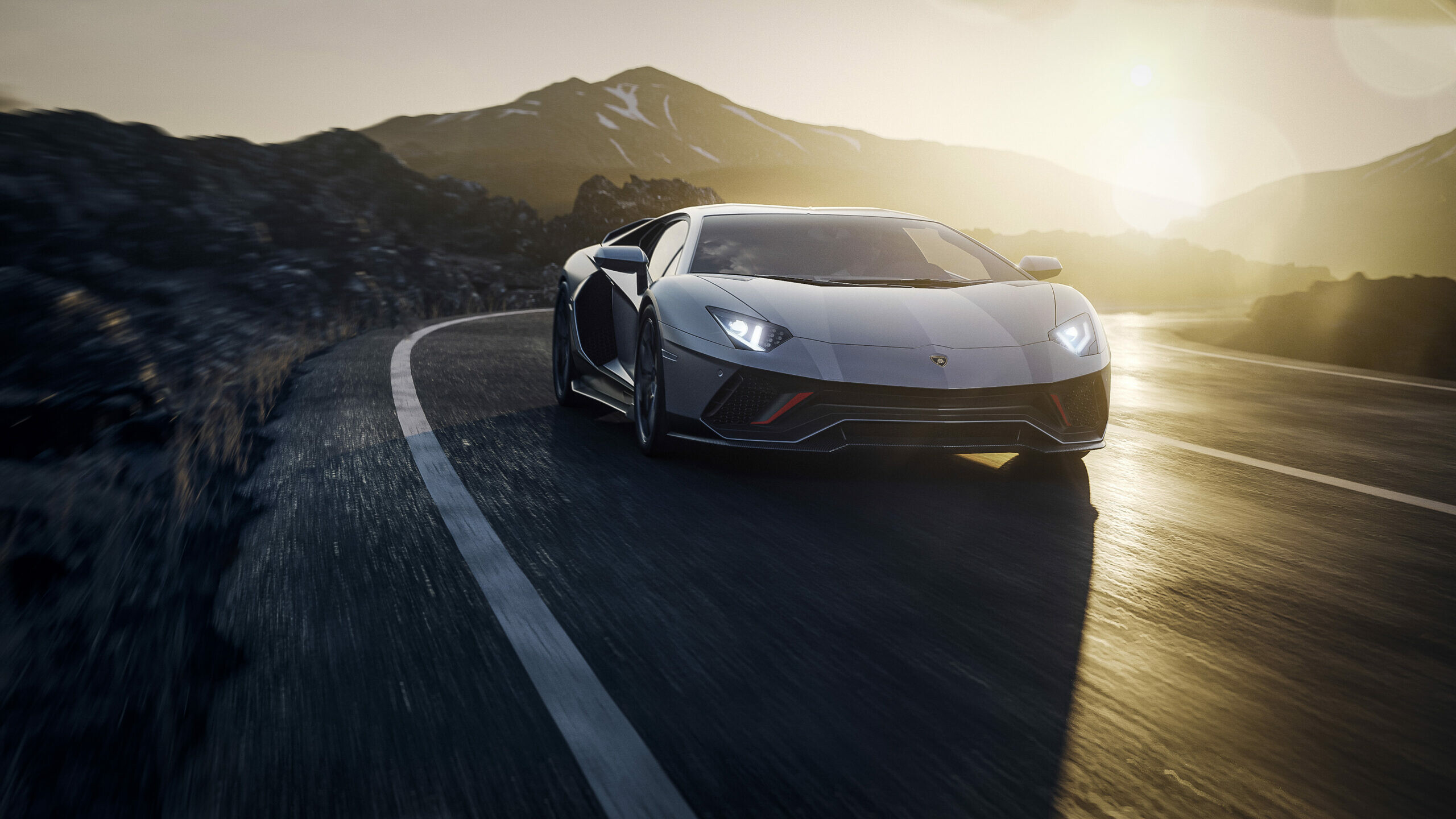 Lamborghini: 2022 Aventador LP 780-4 Ultimae, Italian sports car. 2560x1440 HD Wallpaper.