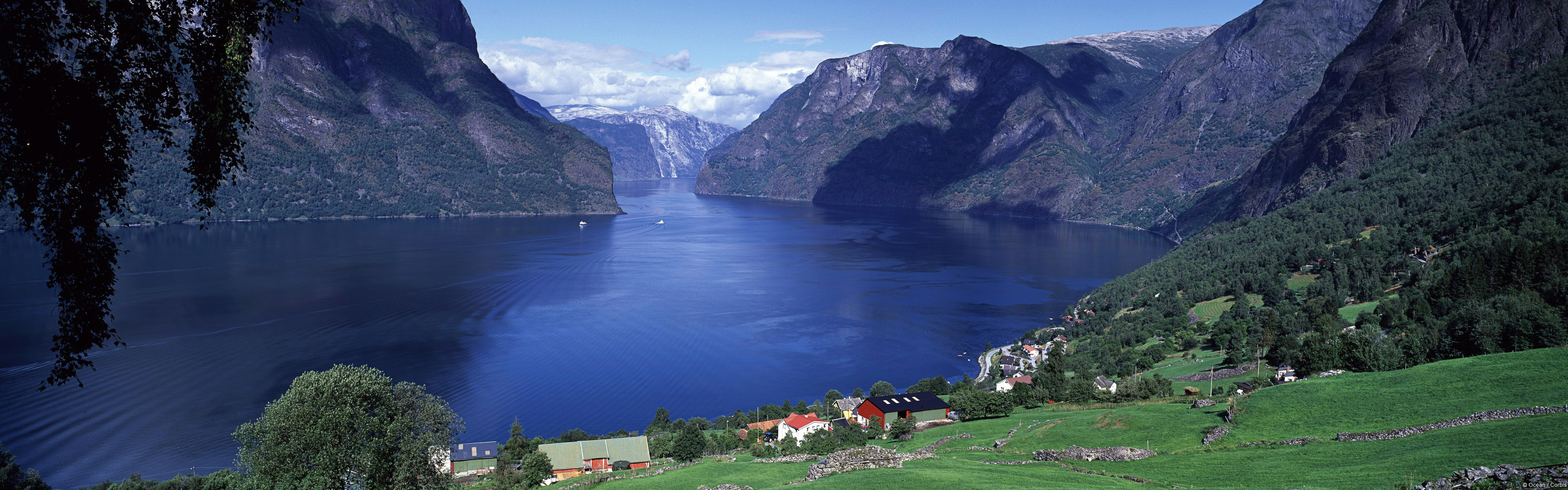 Norwegian Fjords, Fjord Norway, HD wallpaper, Captivating background, 3840x1200 Dual Screen Desktop