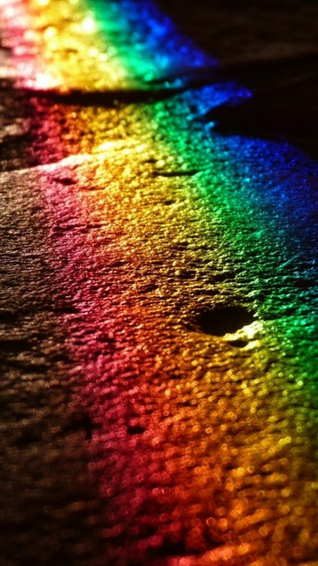 Rainbow Colors: Prism, The result of the refraction and reflection of light. 1080x1920 Full HD Background.
