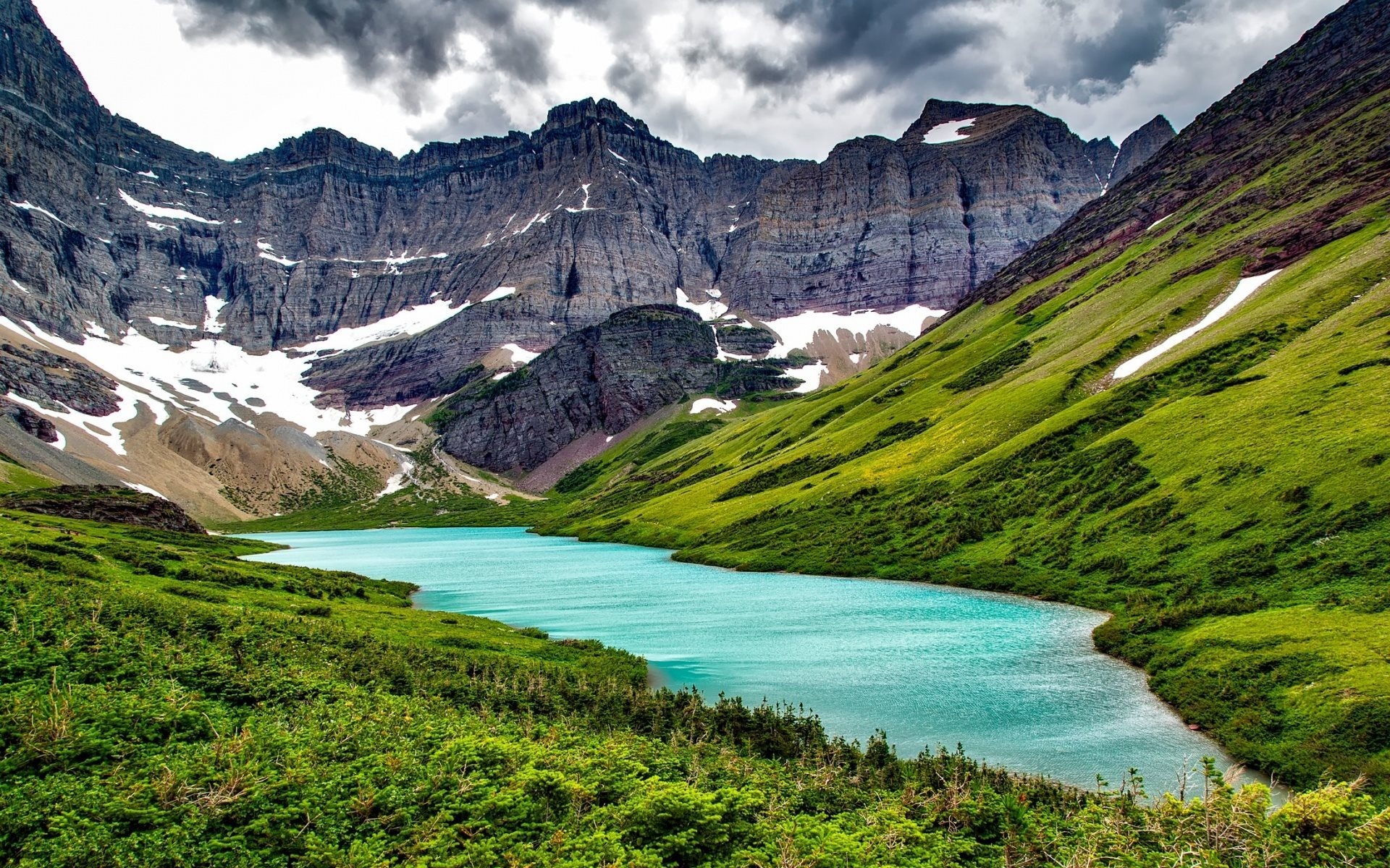 Rocks Mountains, Mountain Lake, Glacier Forest, Montana, 1920x1200 HD Desktop