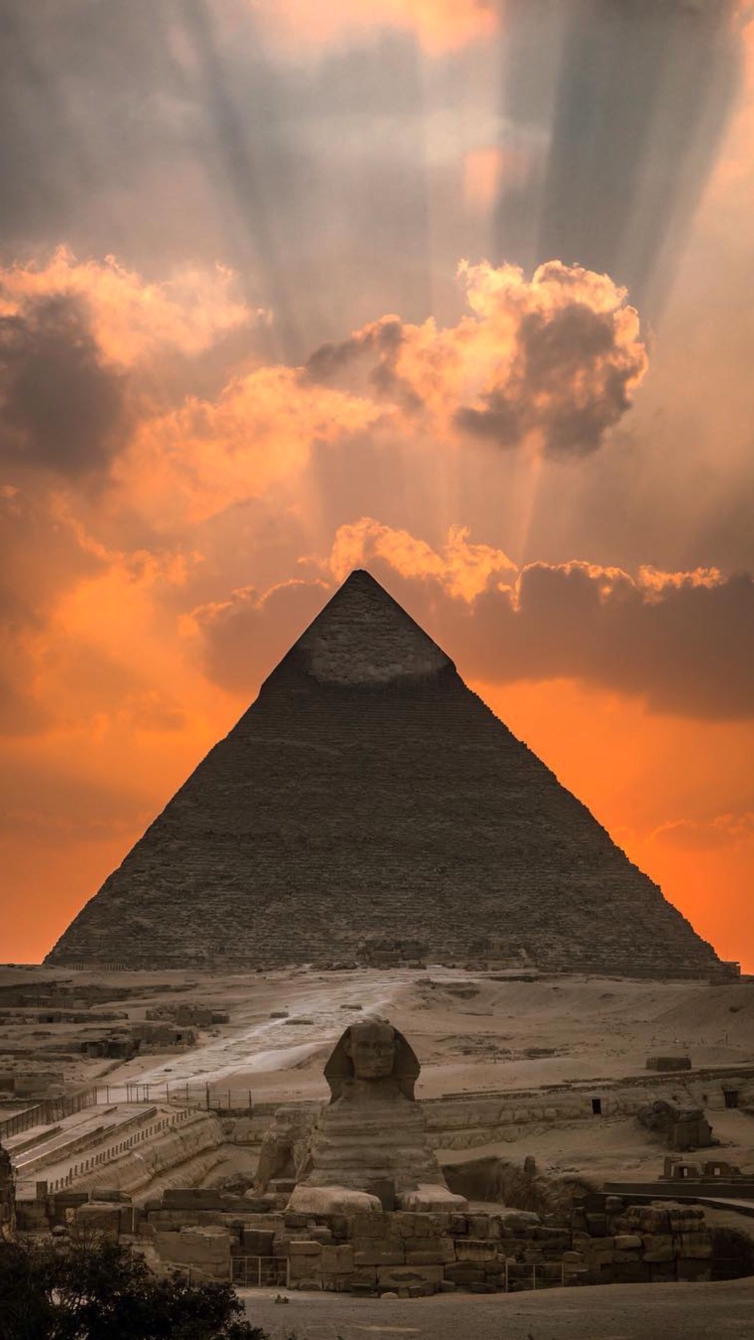 Pyramids of Giza, Ancient wonders, Egyptian history, Captivating views, 1540x2740 HD Handy