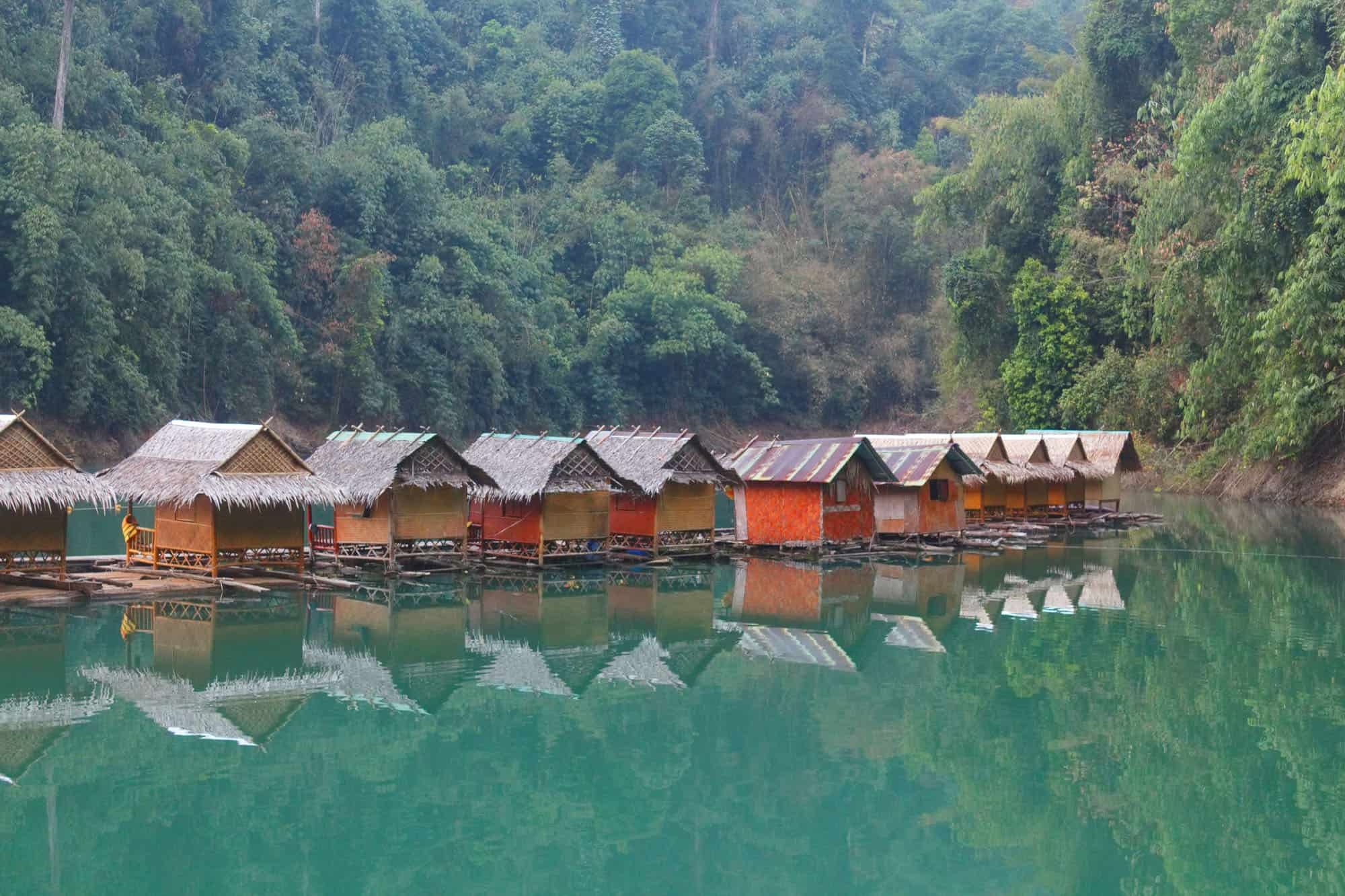 Khao Sok National Park, Floating bungalows, Cheow Lan Lake, 2000x1340 HD Desktop