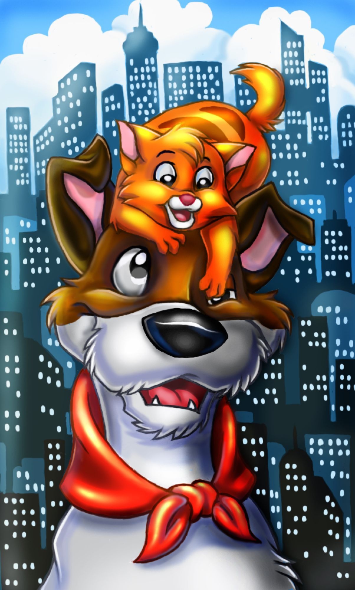 Oliver & Company, Wallpapers, 1210x2000 HD Handy