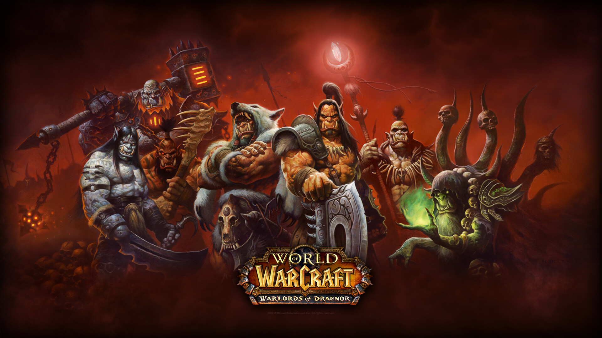 World of Warcraft: WoW: Warlords of Draenor, The fifth expansion set. 1920x1080 Full HD Background.