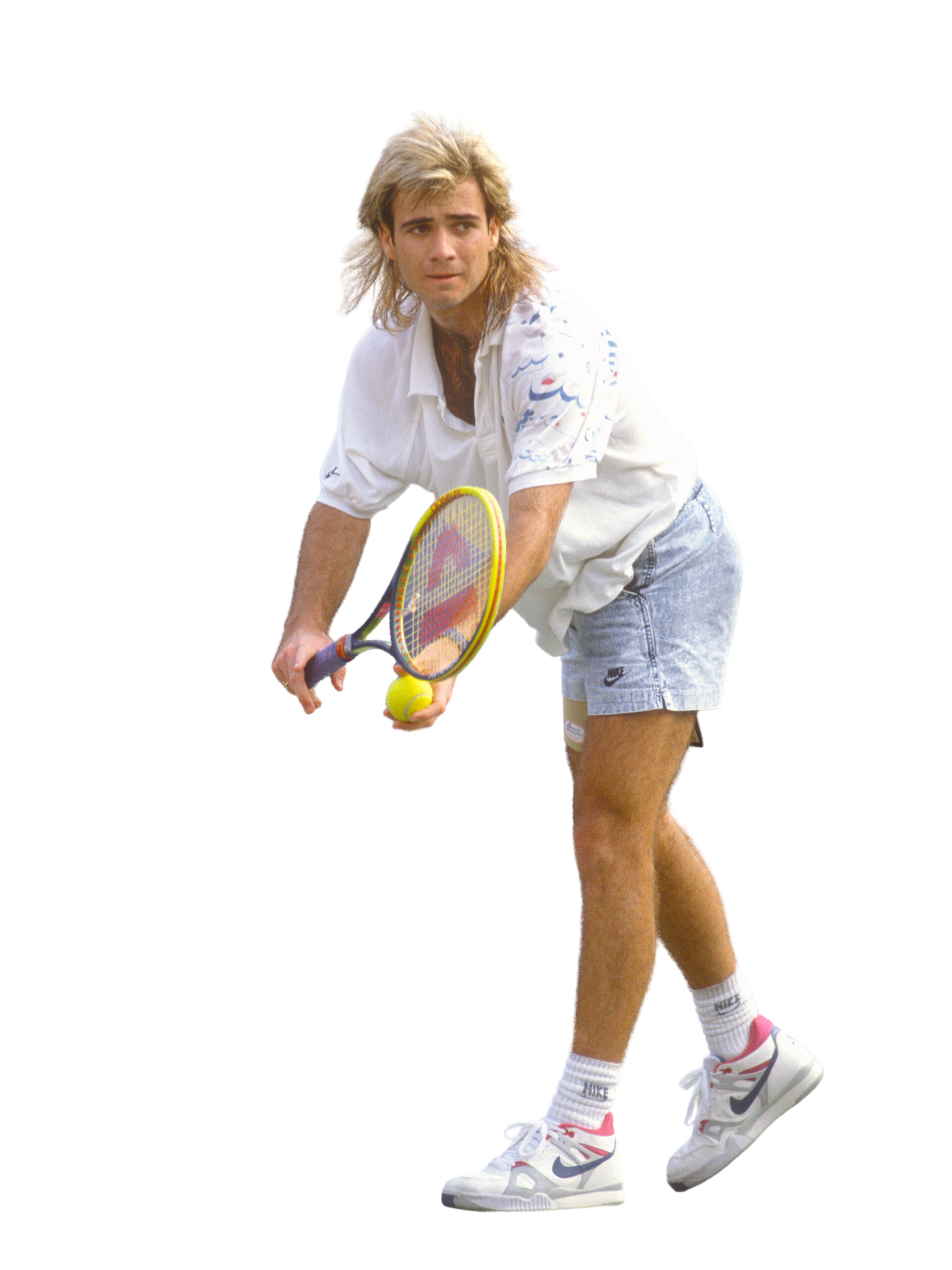 Andre Agassi: The first man to win all four singles majors on three different surfaces. 1920x2560 HD Background.