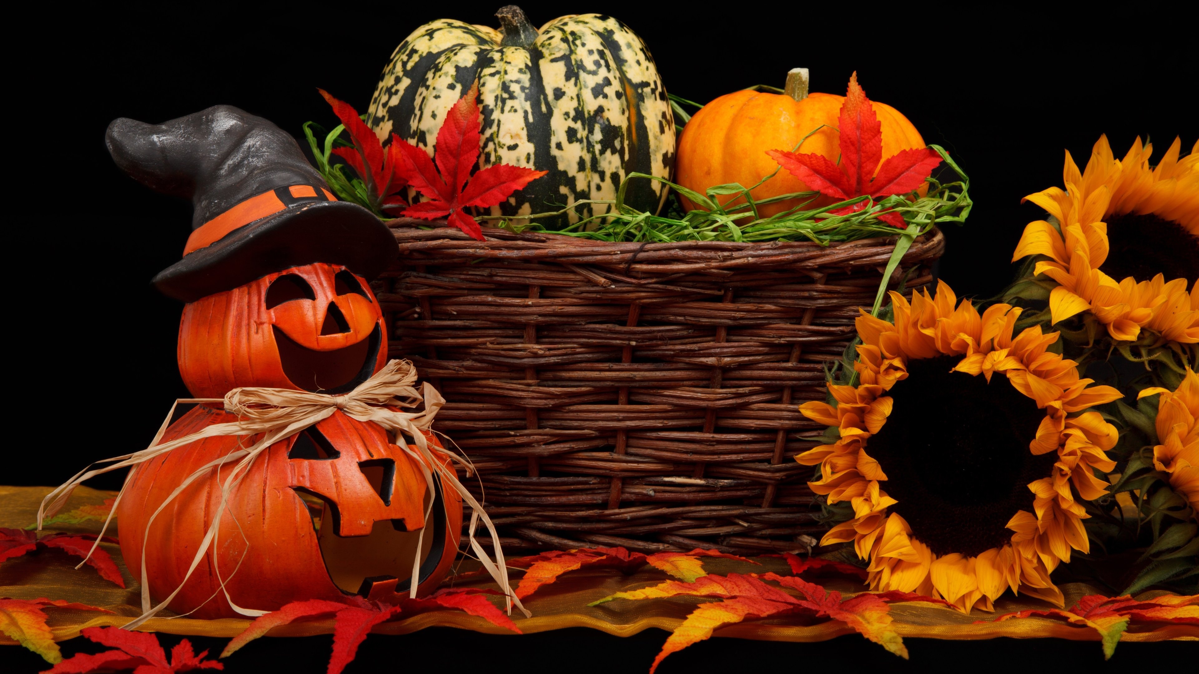 Halloween pumpkins, 60 4K wallpapers, High-resolution backgrounds, 3840x2160 4K Desktop