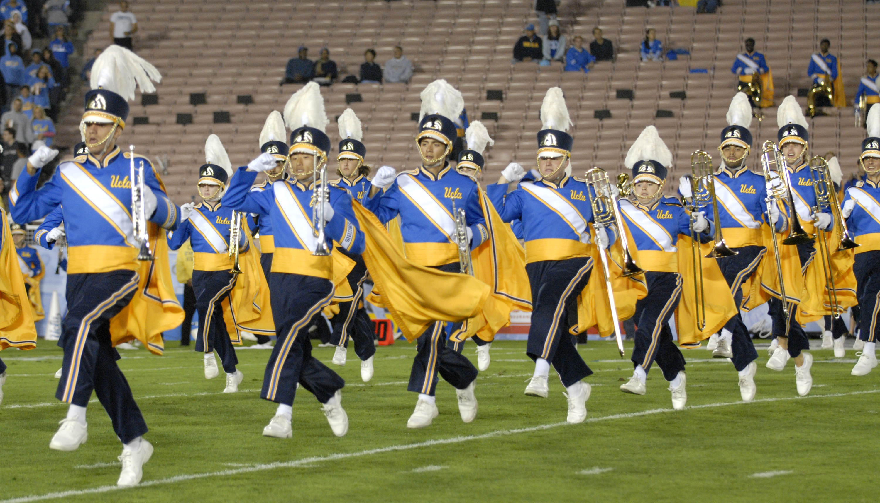 Marching Band: UCLA, An orchestra that marches and plays music at the same time, Musical ensemble. 3000x1720 HD Wallpaper.