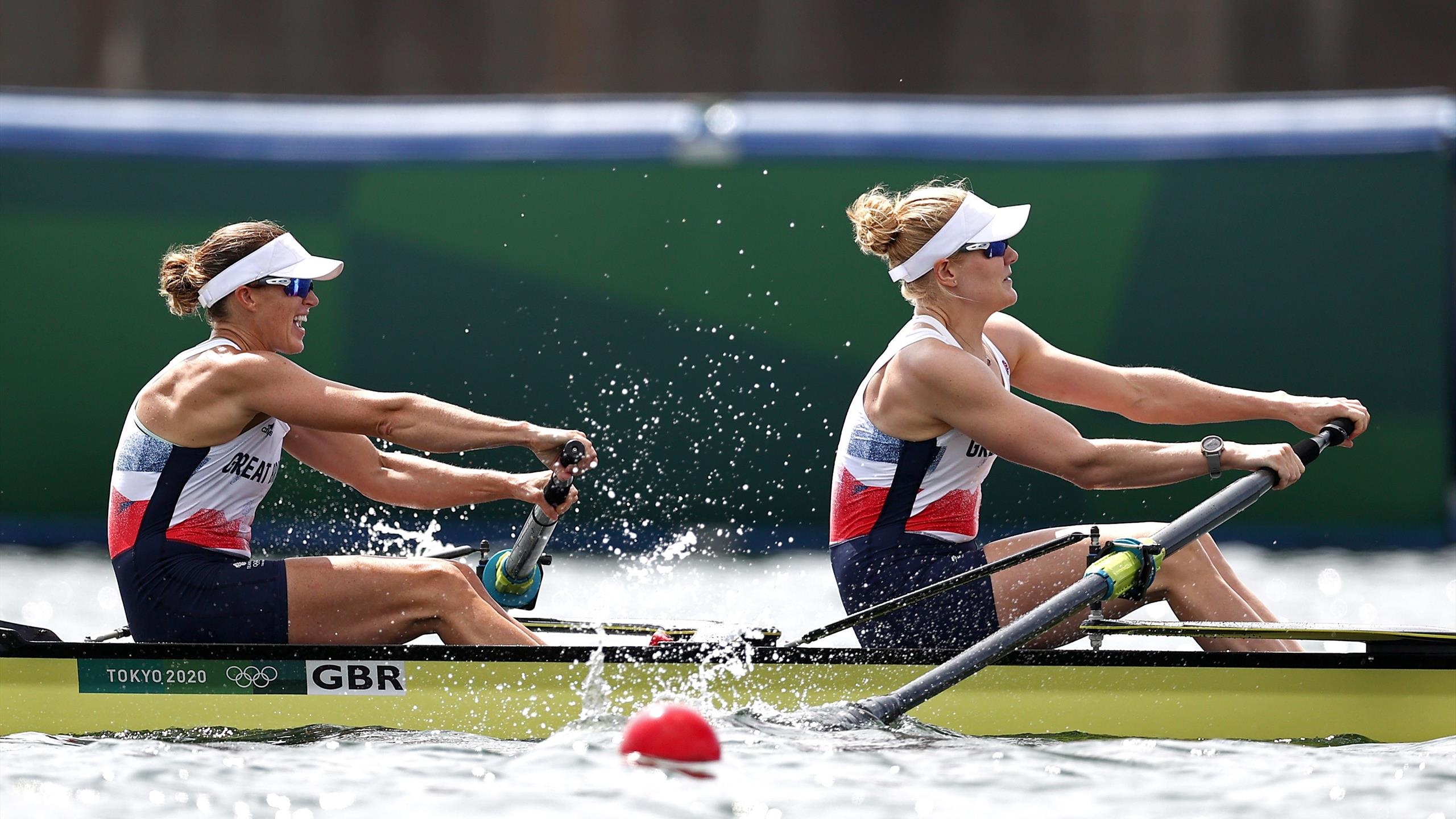Rowing: Helen Glover and Polly Swann, The British sweep pulling team at the Tokyo 2020. 2560x1440 HD Wallpaper.