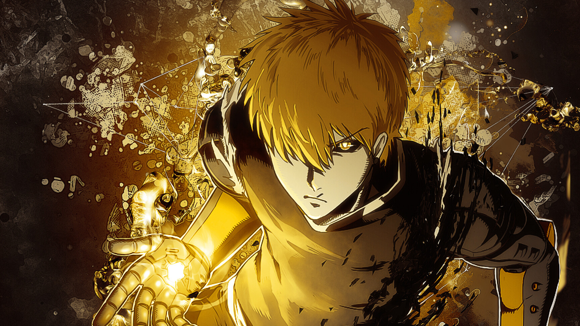 Genos: One-Punch Man, Kept up with Speed-o'-Sound Sonic during their battle. 1920x1080 Full HD Wallpaper.