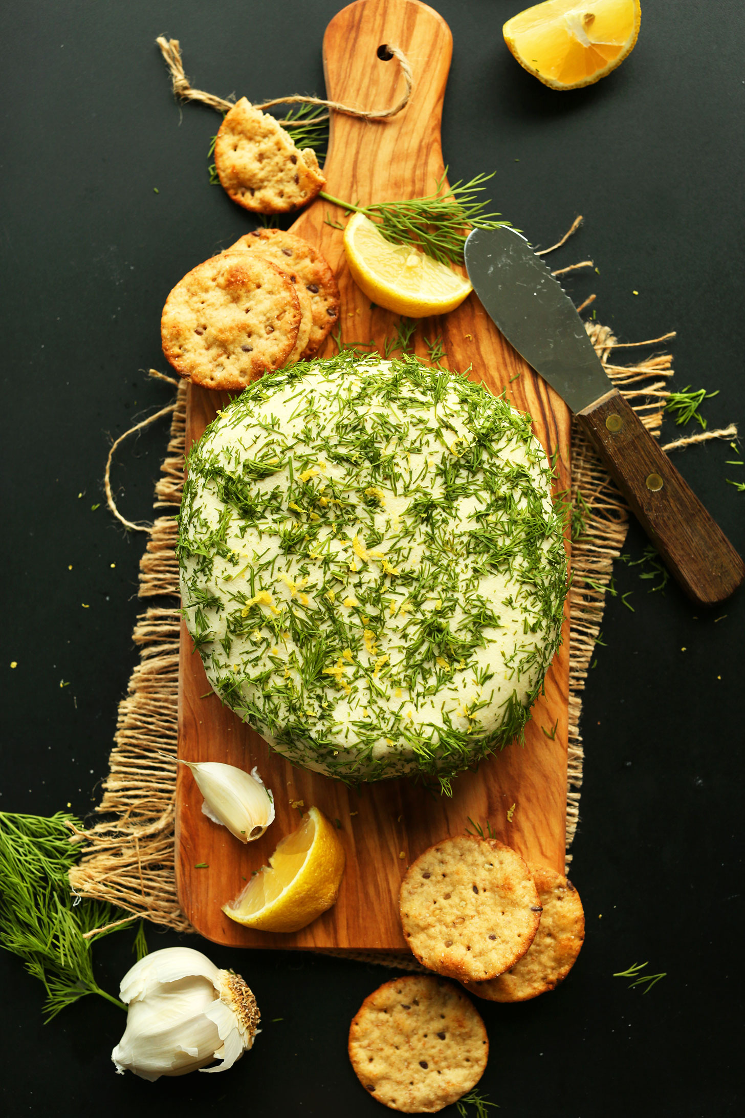 Herb-infused vegan cheese, Garlic and herb twist, Easy recipe, Plant-based delight, 1460x2190 HD Handy
