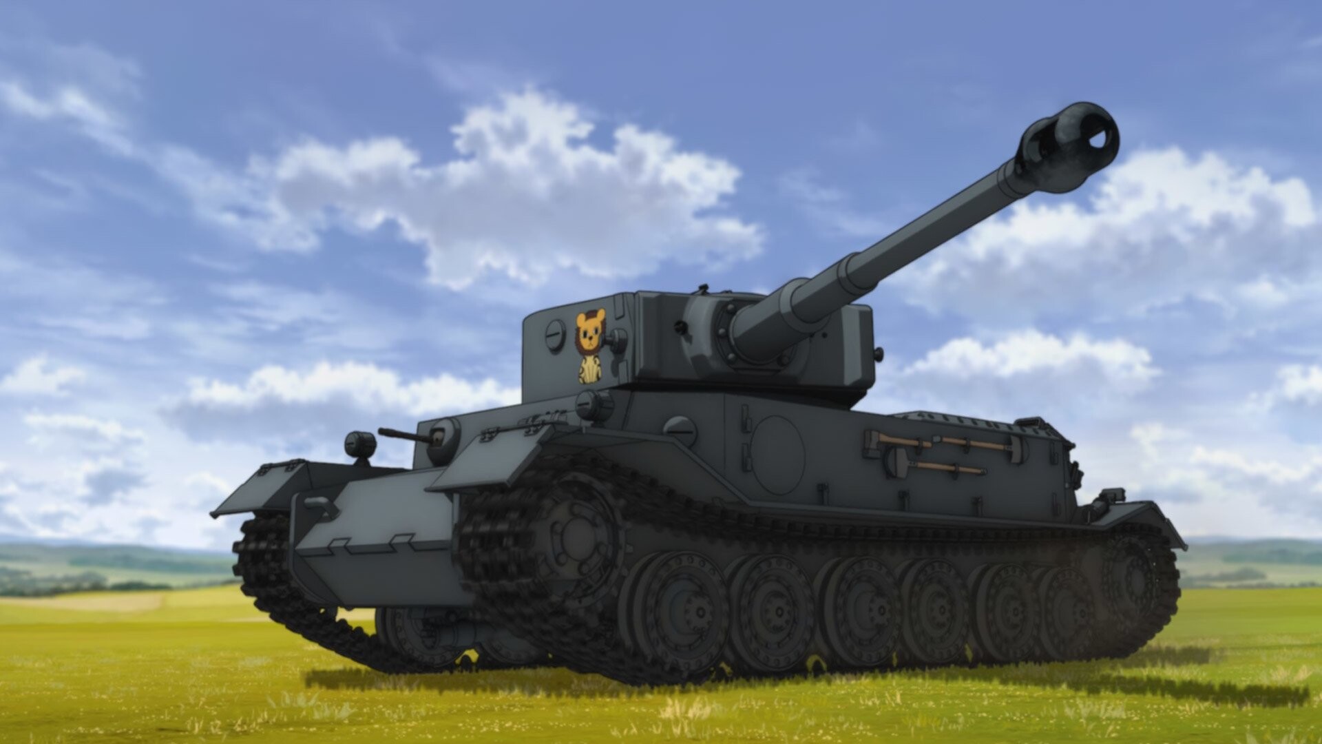 Girls und Panzer: The Tiger (P), Porsche Tiger, An German tank first appeared in the anime during Episode 7. 1920x1080 Full HD Wallpaper.