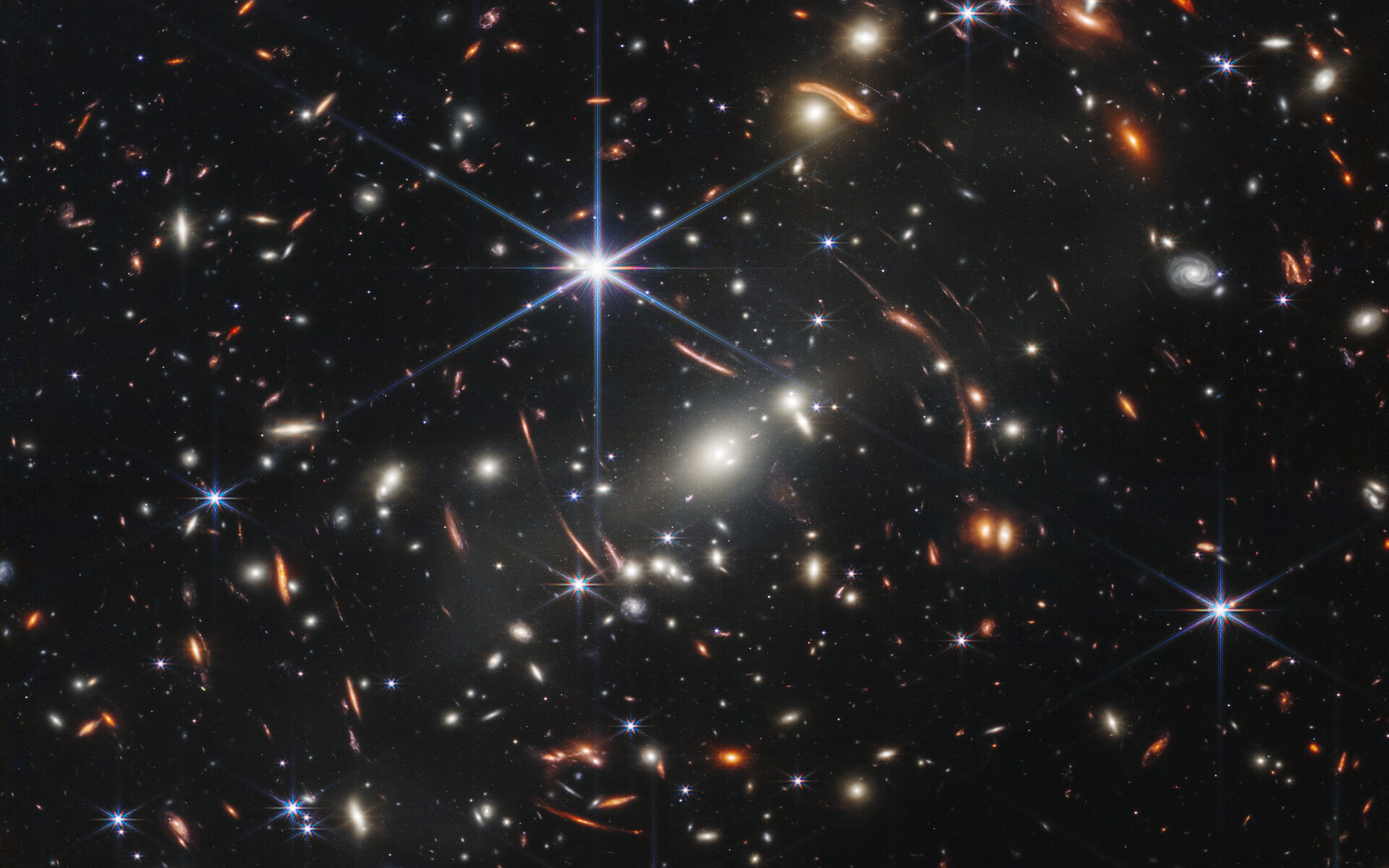 Webb's First Deep Field, Deepest infrared image, Universe, ESA Webb, 1920x1200 HD Desktop