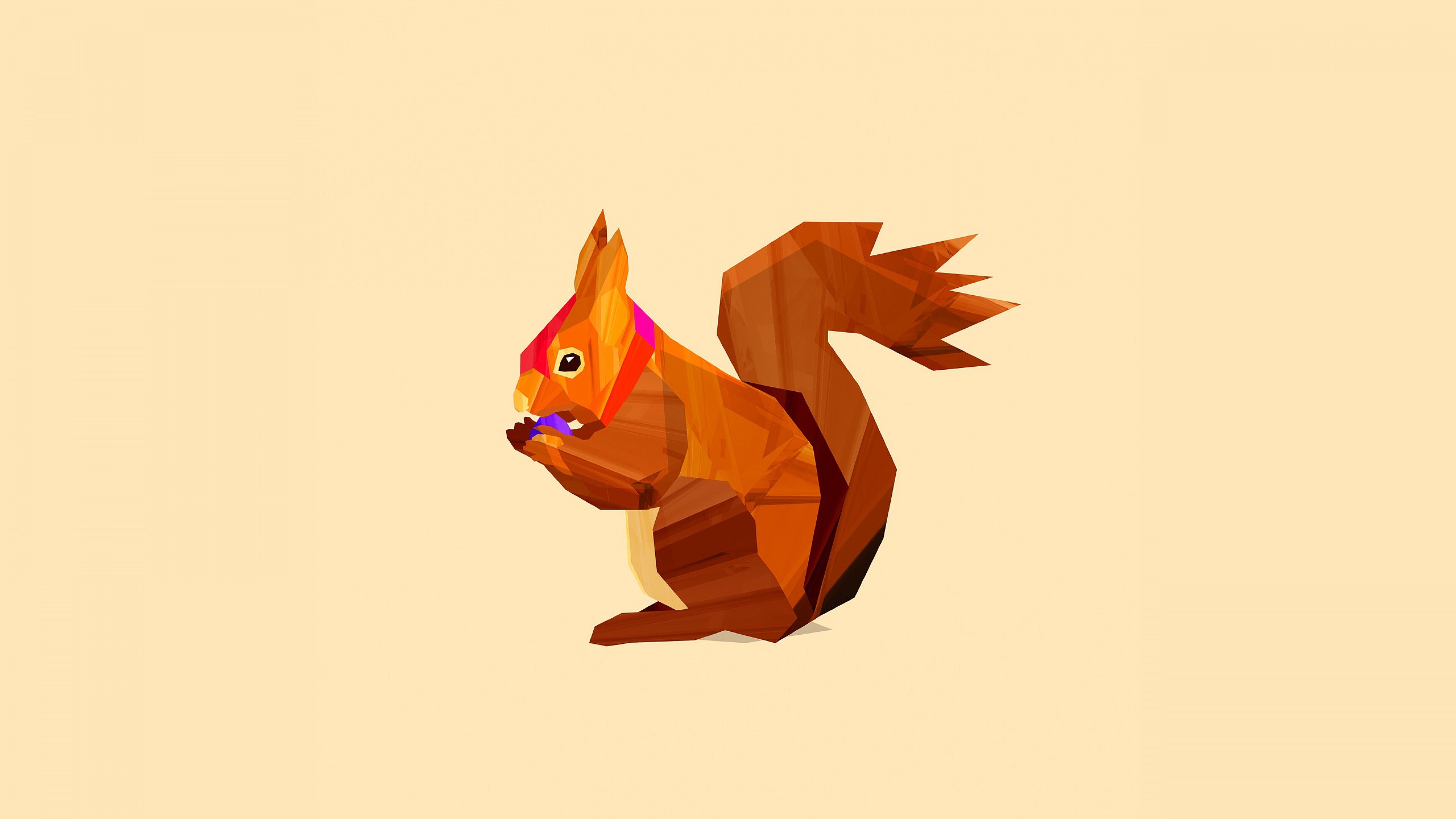 Squirrel: Animal, Typically has a long, bushy tail and small pointed ears. 3840x2160 4K Wallpaper.
