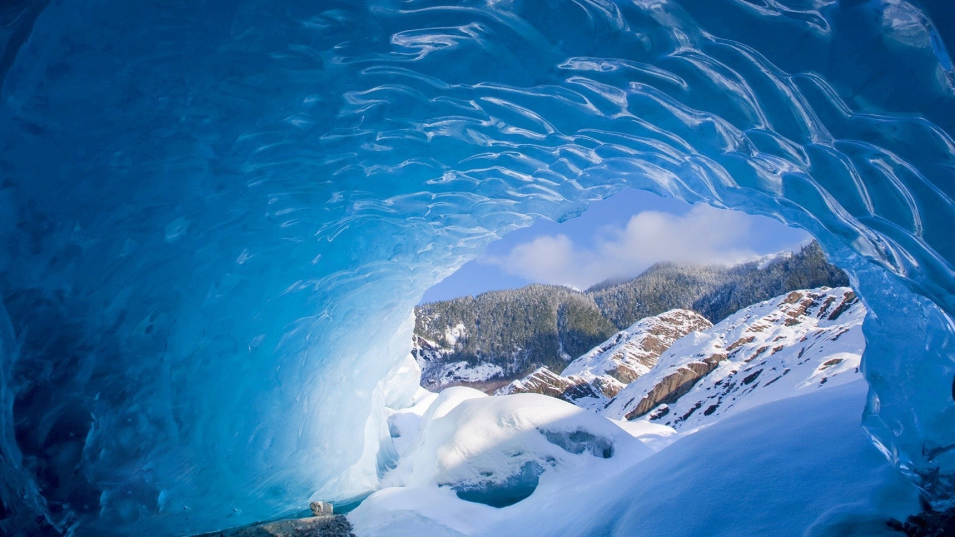 Ice Cave, Arctic phenomenon, Polar ice, Glacial beauty, 1920x1080 Full HD Desktop