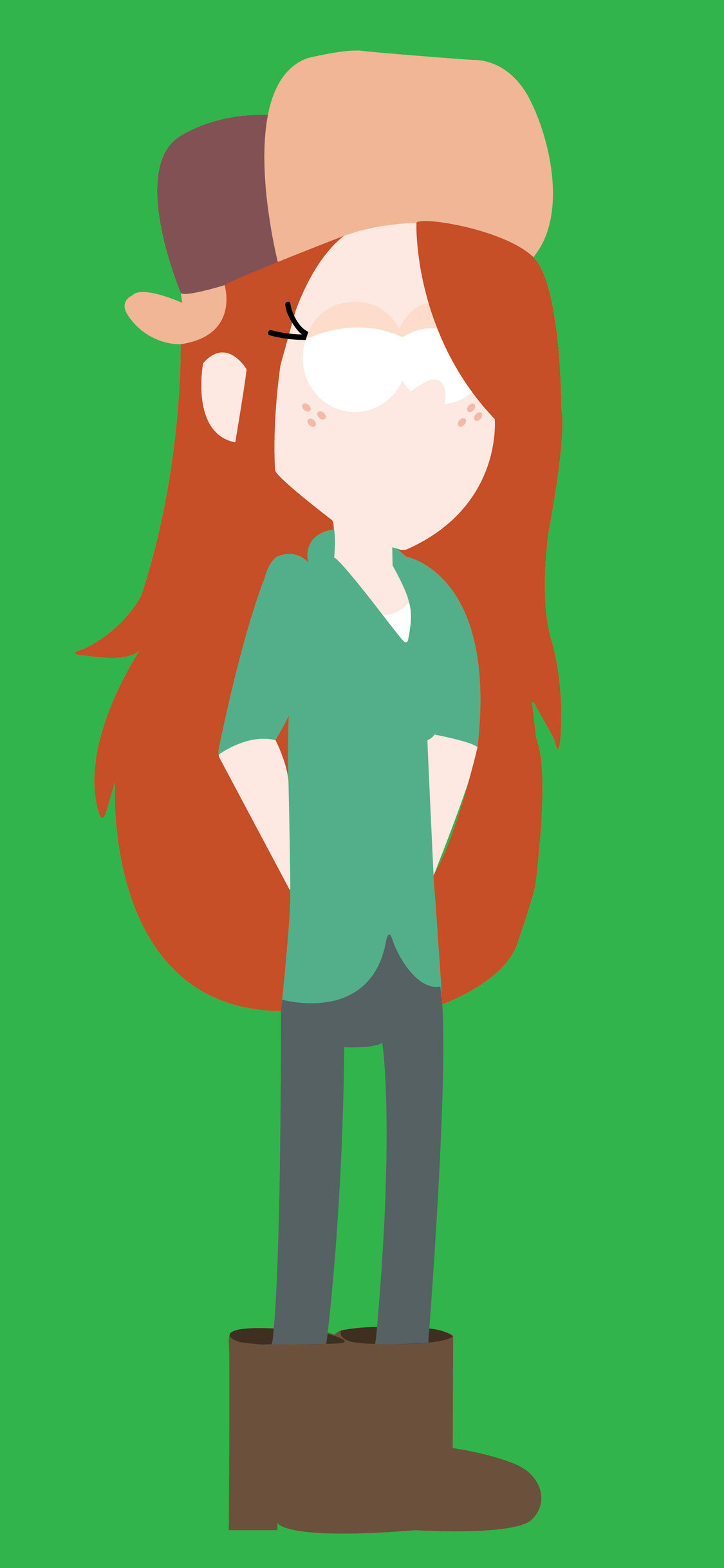 Gravity Falls: Wendy Corduroy, A 15-year-old part-time employee at the Mystery Shack, Minimalism. 1130x2440 HD Wallpaper.