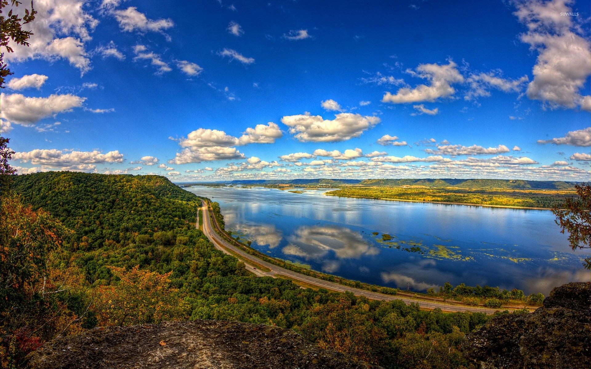 Mississippi River beauty, Natural wonder, Majestic waterway, Scenic views, 1920x1200 HD Desktop