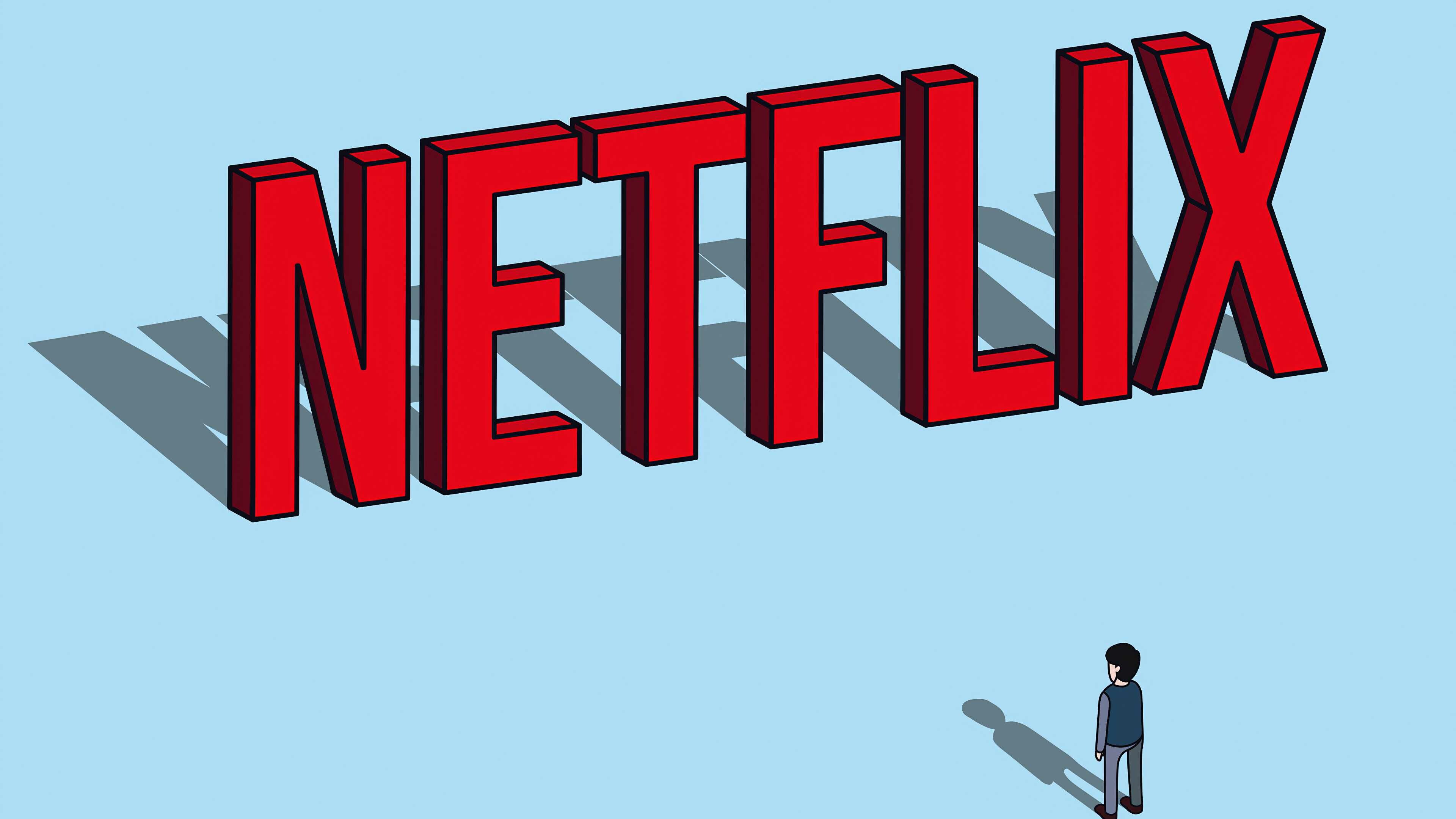 Netflix: A streaming service that offers a wide variety of award-winning TV shows, movies, anime, documentaries. 3840x2160 4K Wallpaper.