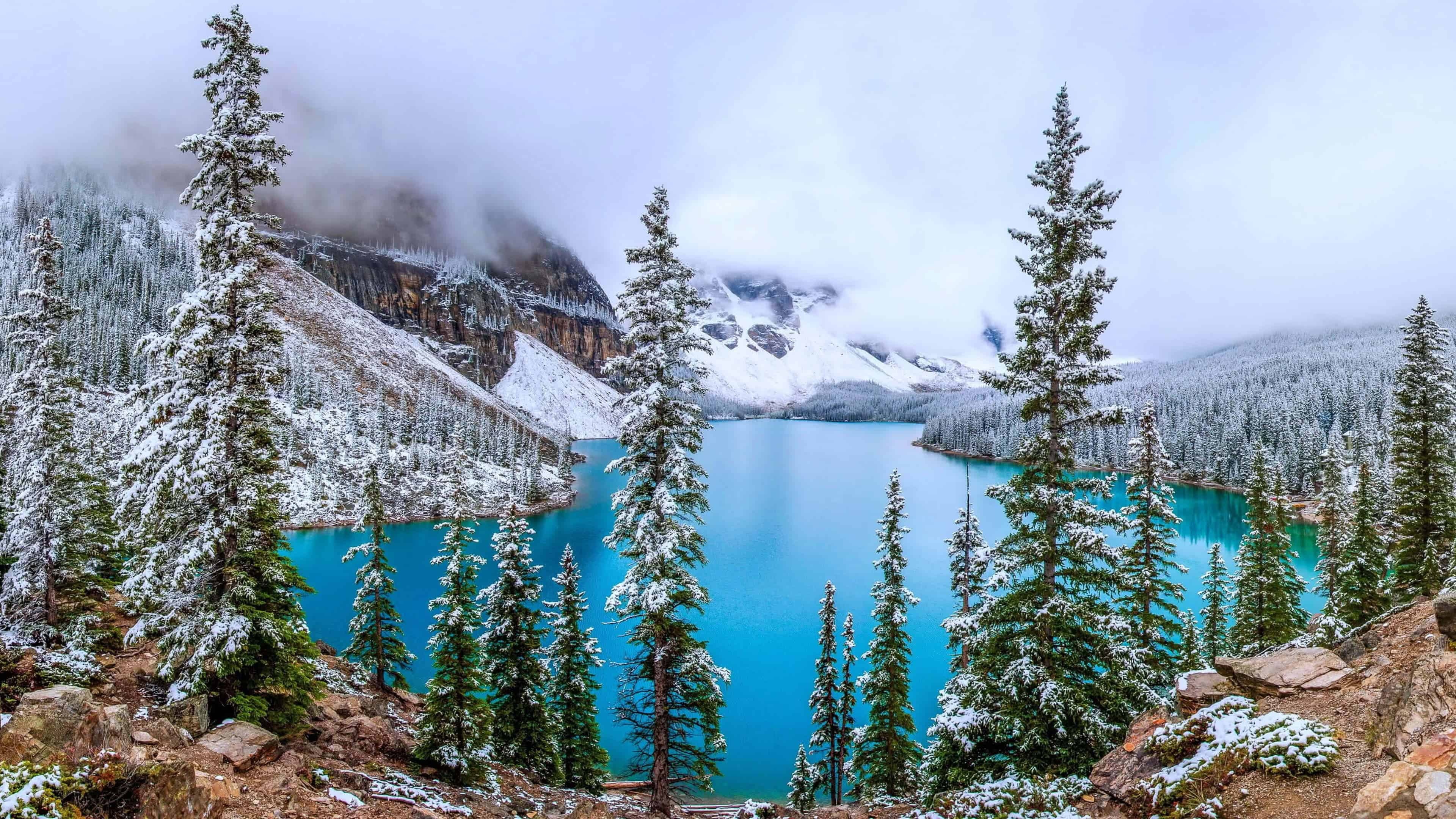 Lake Louise, Moraine Lake in Banff, Canadian wonder, UHD 4K wallpaper, 3840x2160 4K Desktop