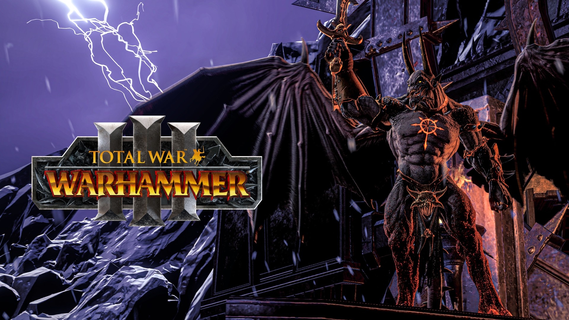 Total War: Warhammer III: New Legendary Lord, The Monstrous Daemon Prince. 1920x1080 Full HD Background.