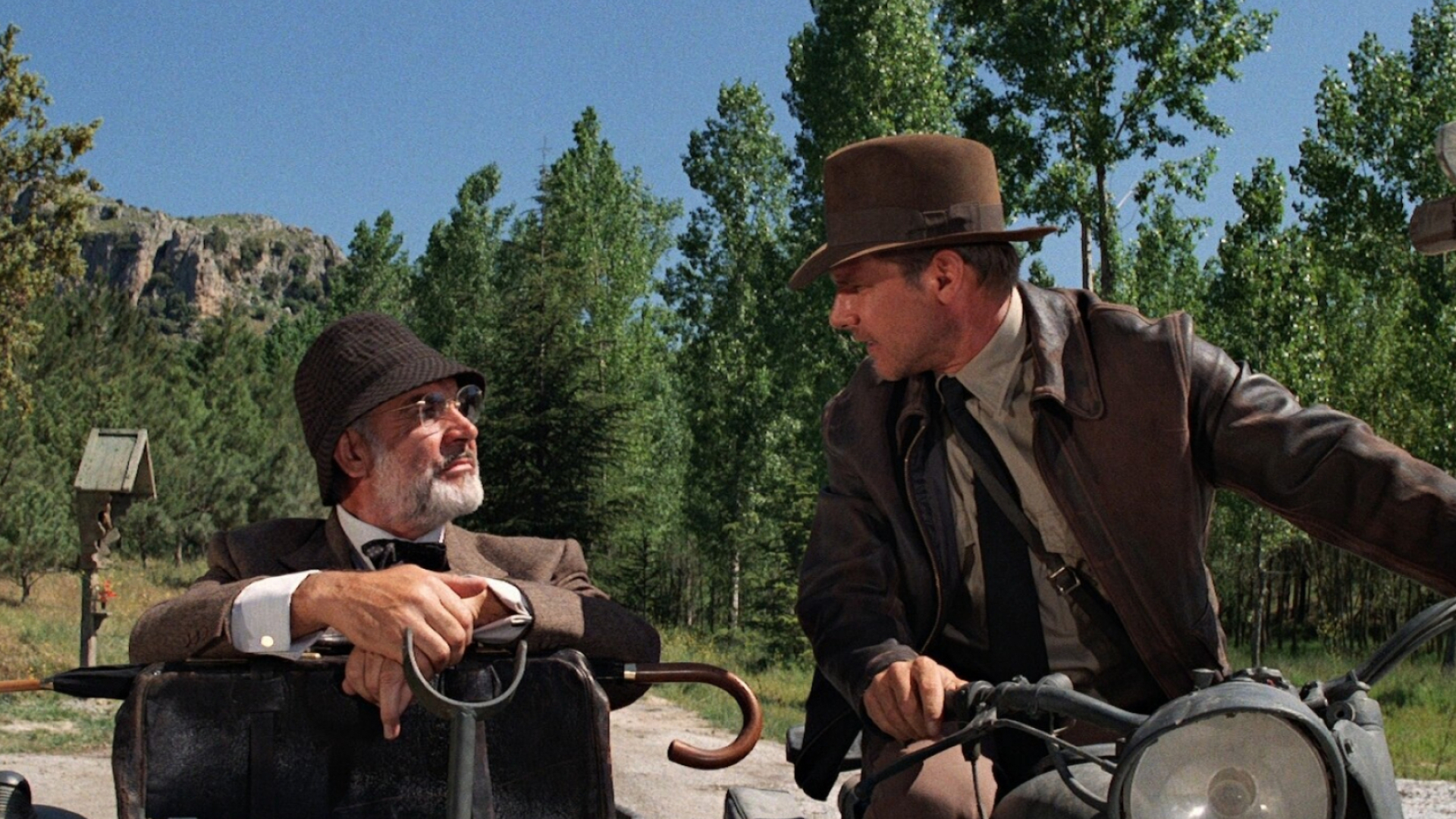 Indiana Jones: The Last Crusade, Harrison Ford and Sean Connery, 1989 movie. 1920x1080 Full HD Wallpaper.