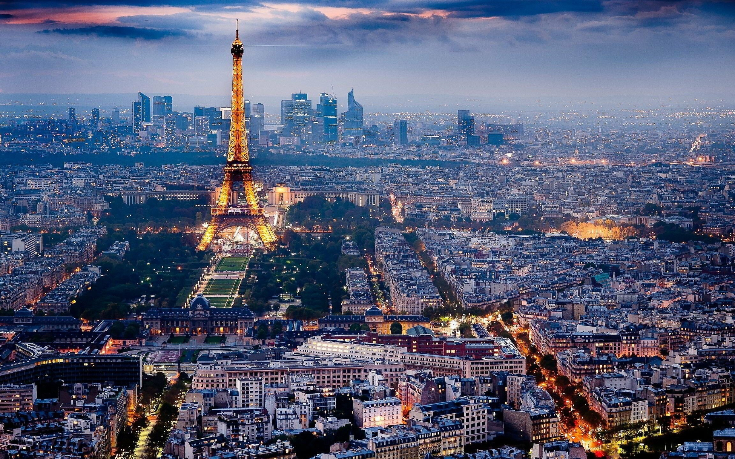 France: Eiffel Tower, The territory of the country was settled by Celtic tribes known as Gauls during the Iron Age. 2560x1600 HD Background.