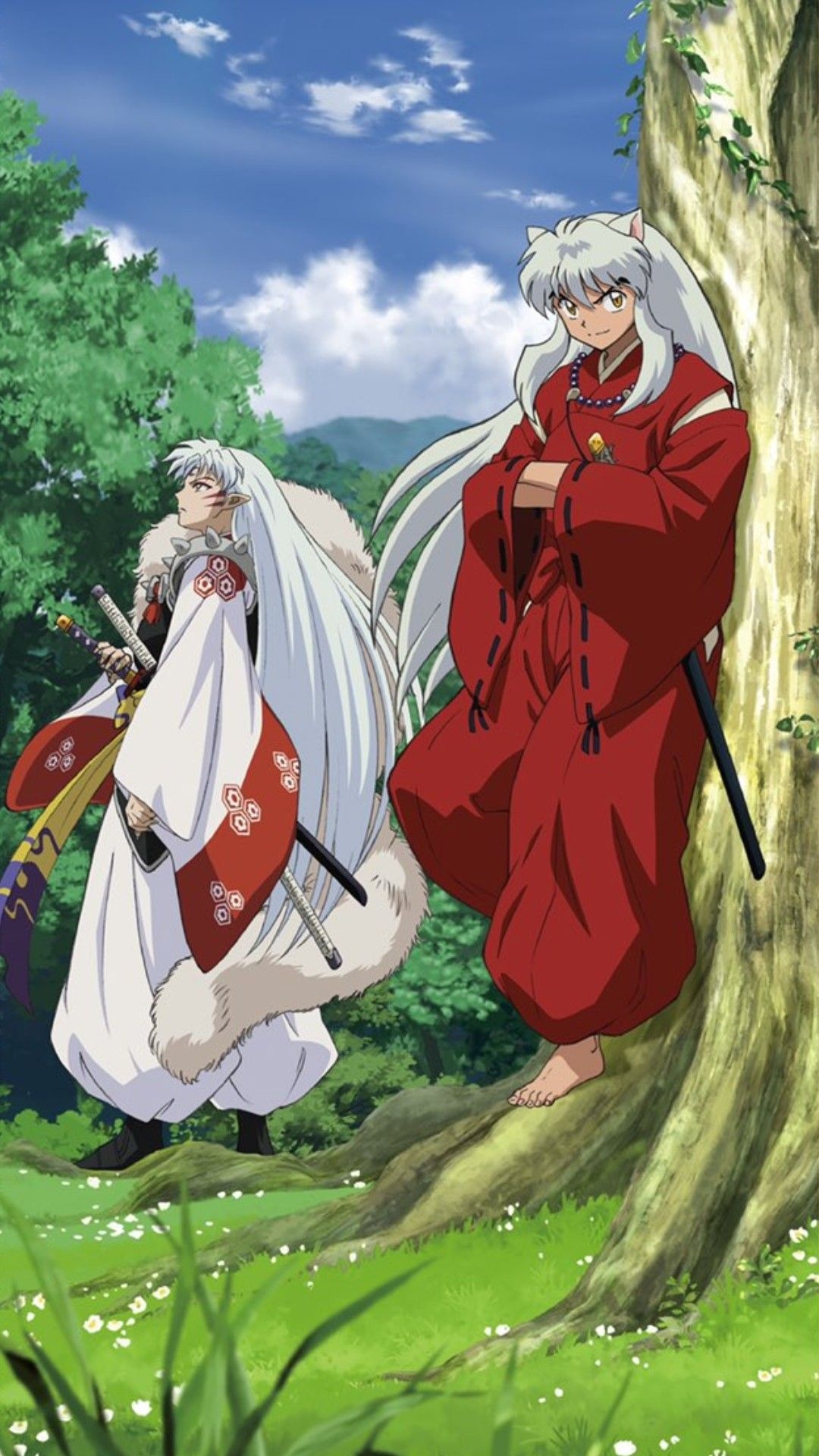 InuYasha and Sesshomaru, Anime characters, Sibling rivalry, Fan art, 1080x1920 Full HD Phone