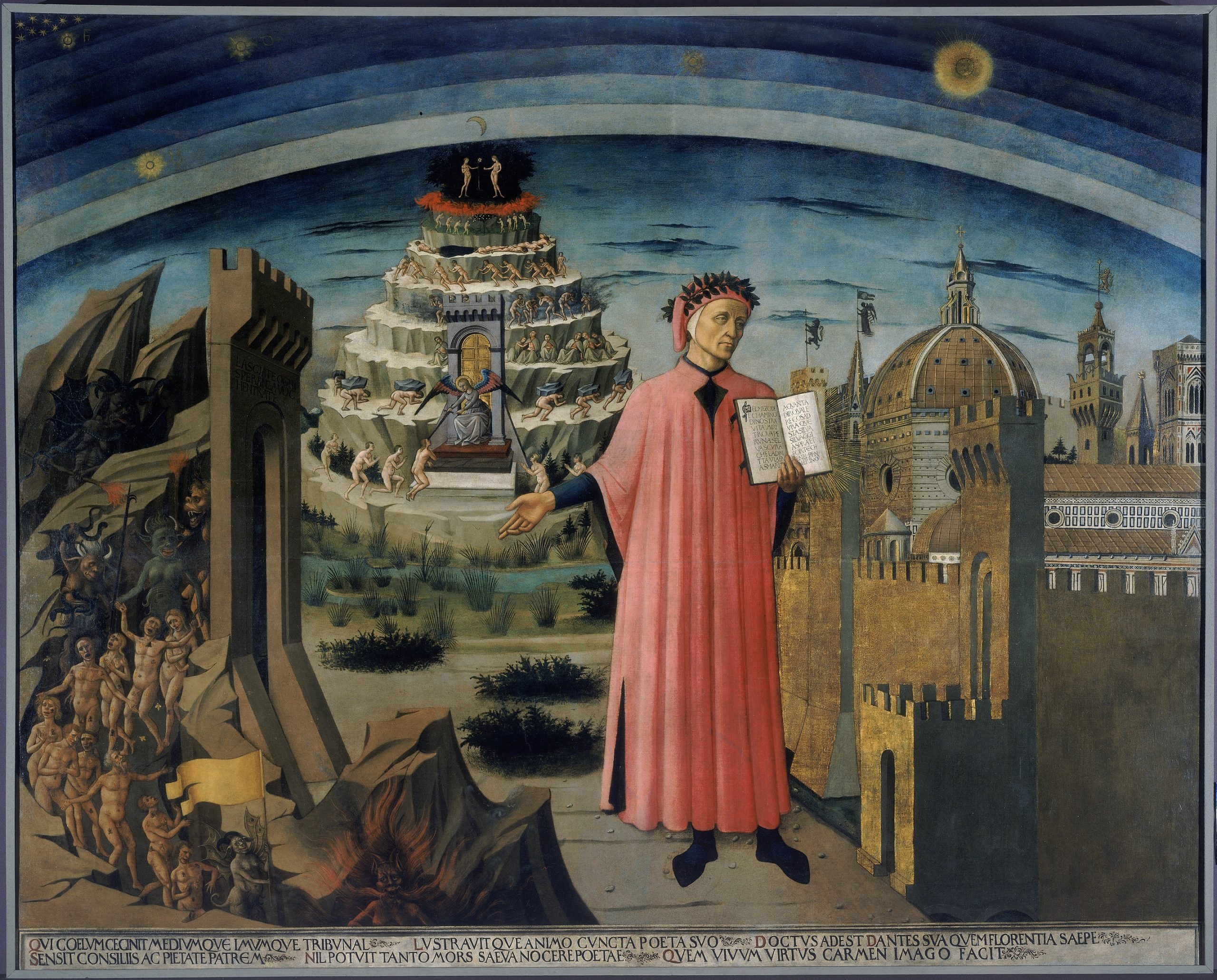 Florence, Cultural significance, Dante Alighieri, Stars shining, 2560x2070 HD Desktop