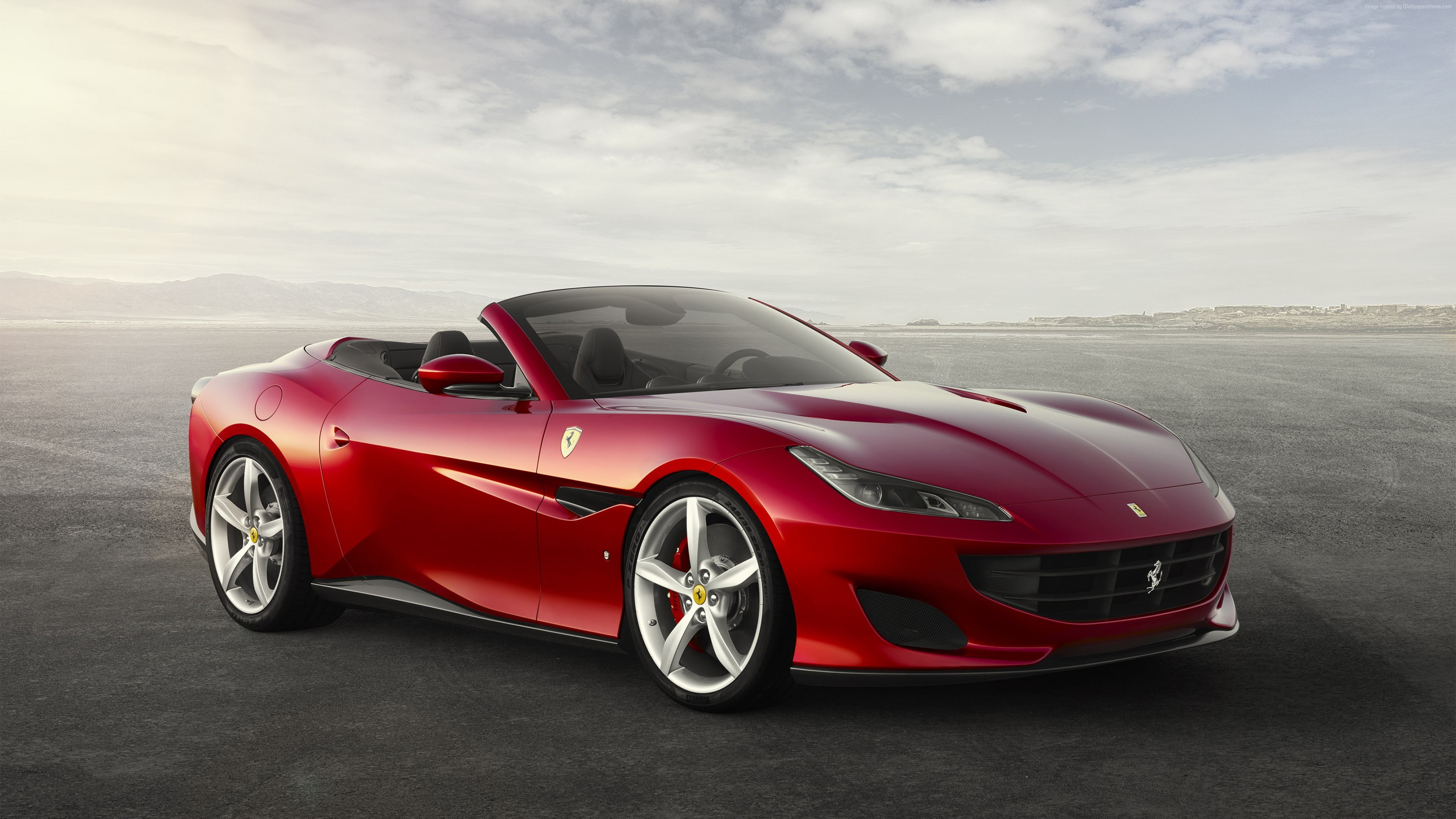 Ferrari California T, Red convertible coupe, High-definition photo, Auto beauty, 3840x2160 4K Desktop