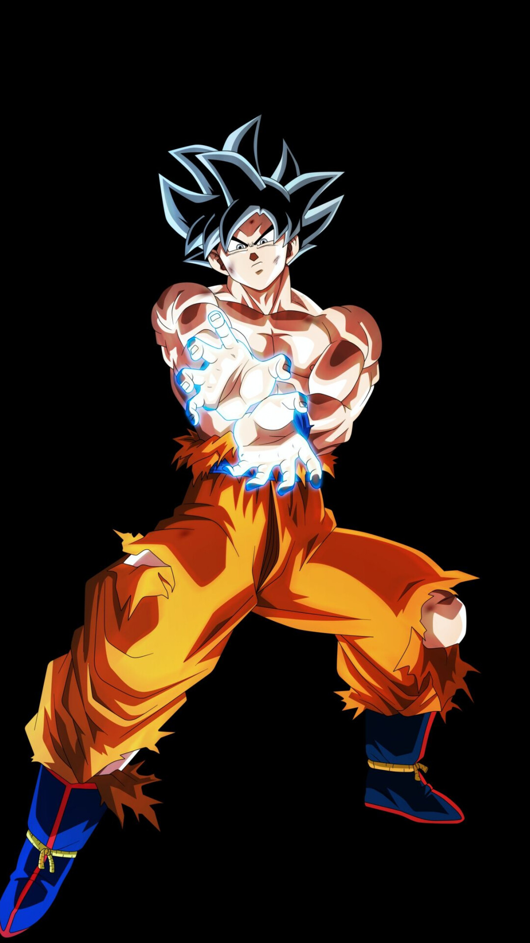 Goku Kamehameha: Martial artist possessing superhuman strength, Anime character of Dragon Ball series. 1080x1920 Full HD Wallpaper.