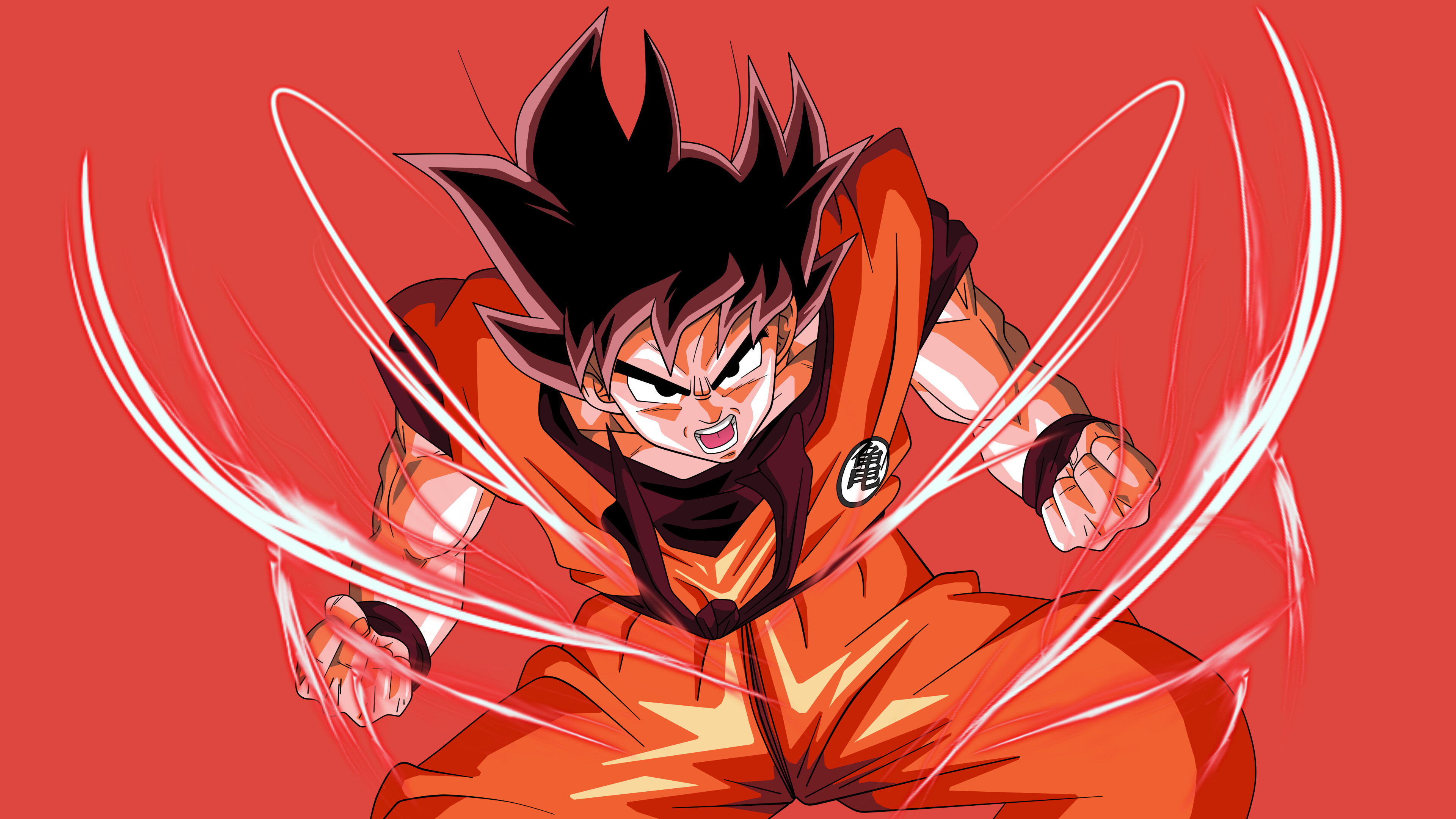 Dragon Ball Z: Son Goku, The main protagonist of the DB manga series created by Akira Toriyama. 3840x2160 4K Wallpaper.