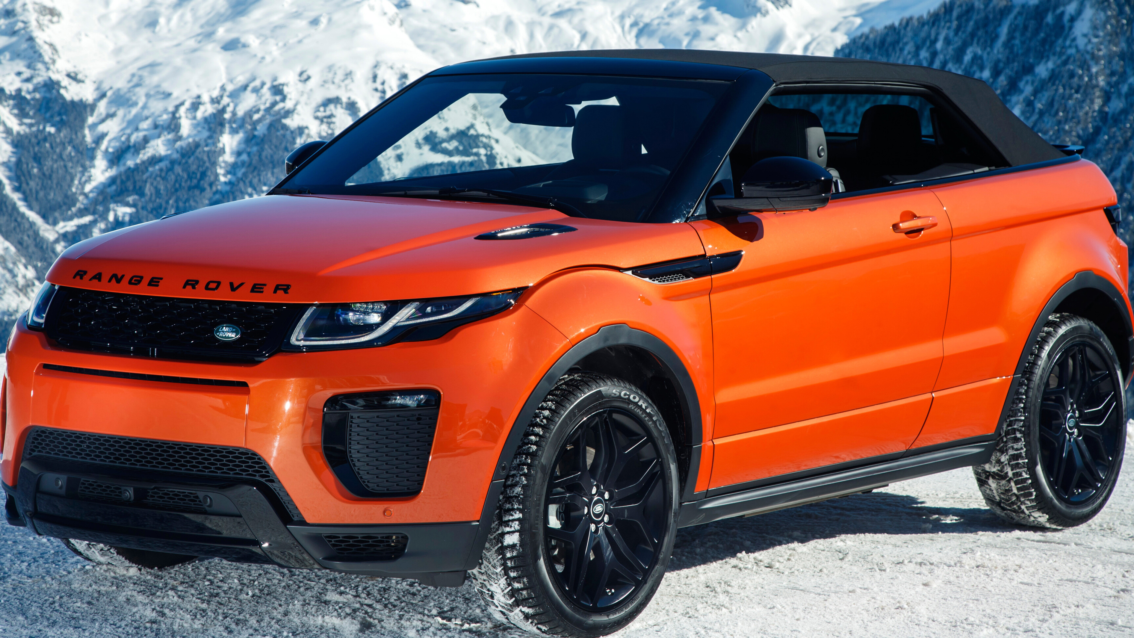 Range Rover: Evoque Convertible, The British car marque, launched in 1970. 3840x2160 4K Background.