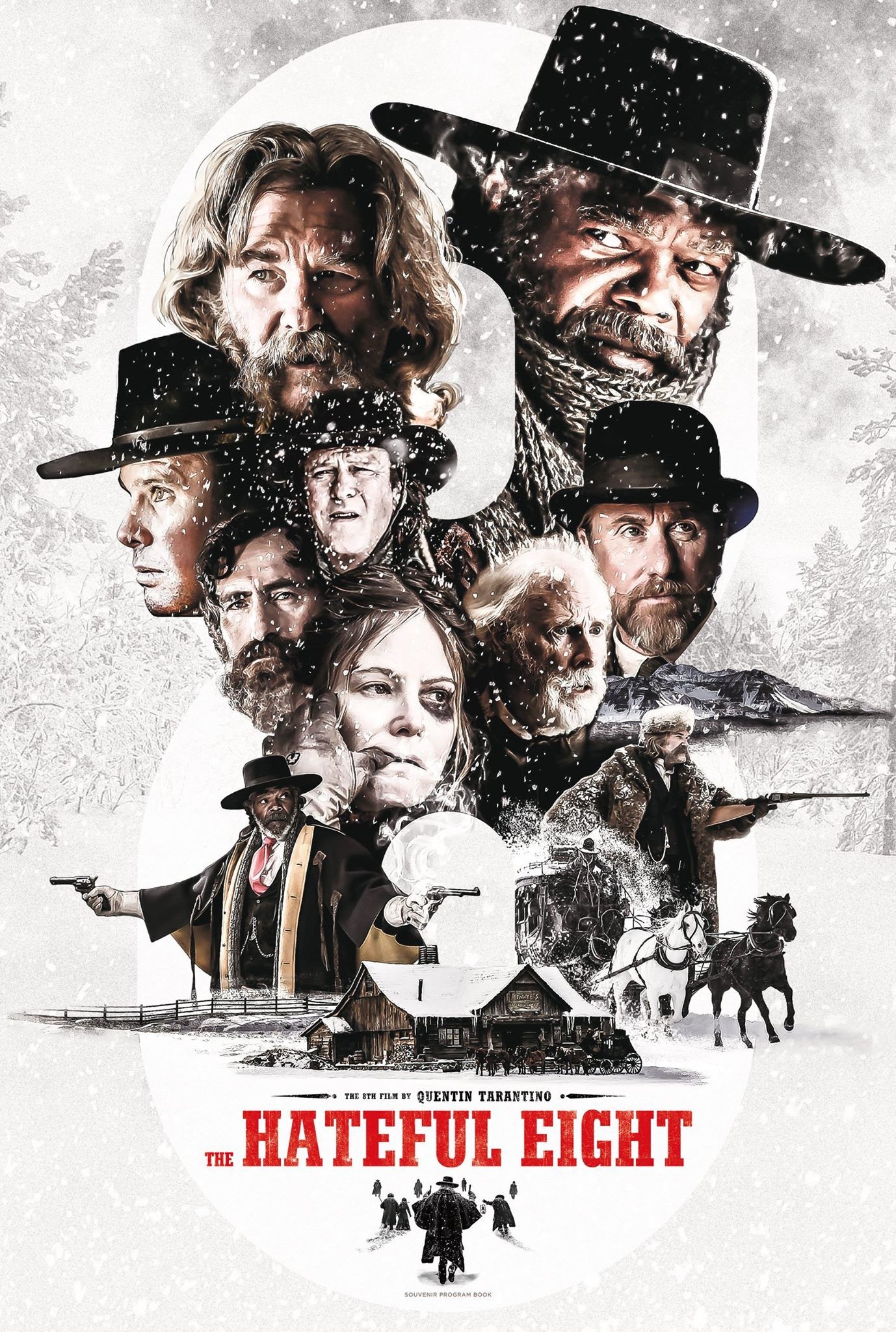 The Hateful Eight Movie, Quentin Tarantino's masterpiece, Intense western thriller, Ensemble cast, 1380x2050 HD Handy