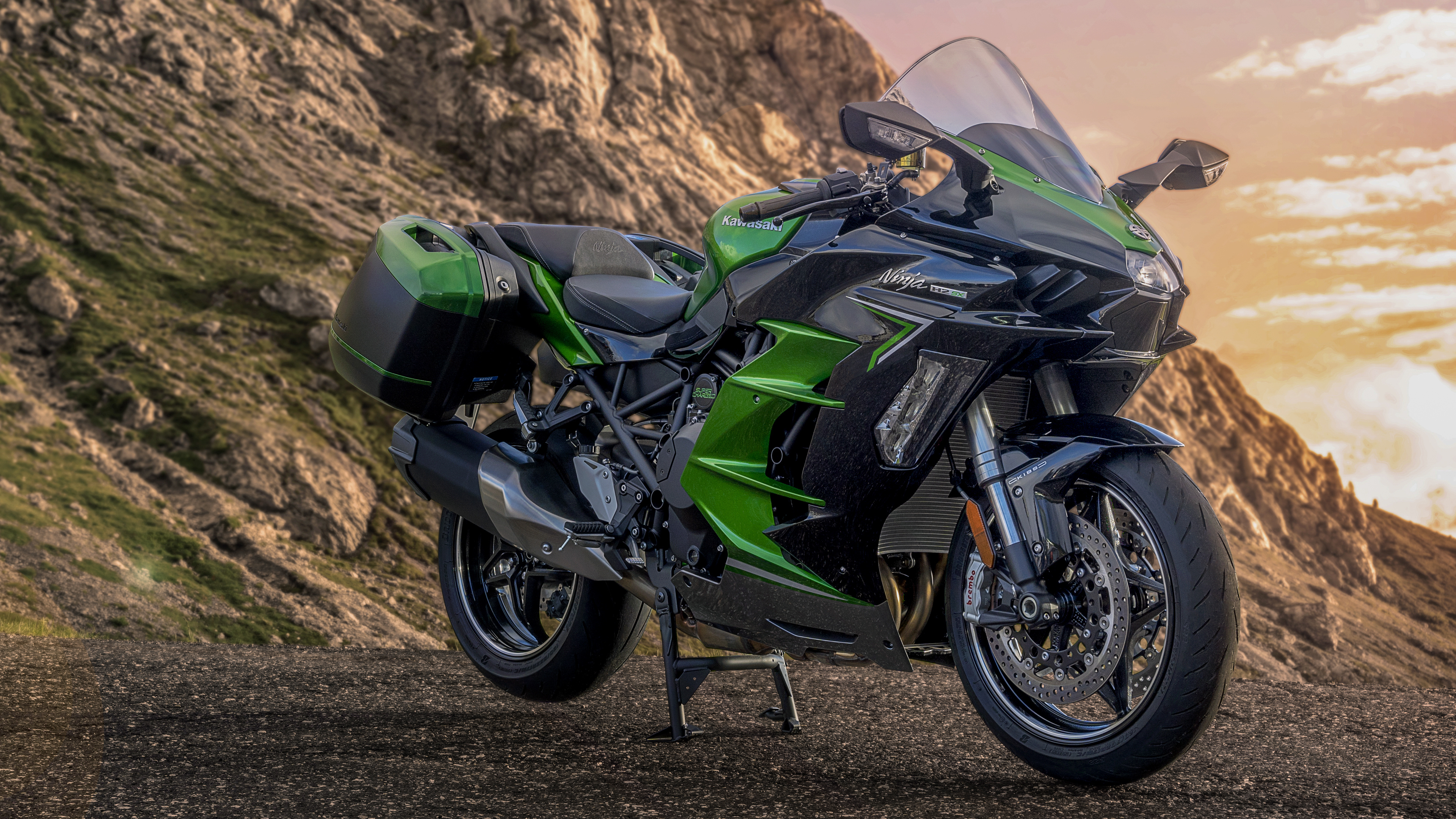 Kawasaki Ninja H2 SX, 2022 model, Motorradfotos, Fotogalerien, 3840x2160 4K Desktop