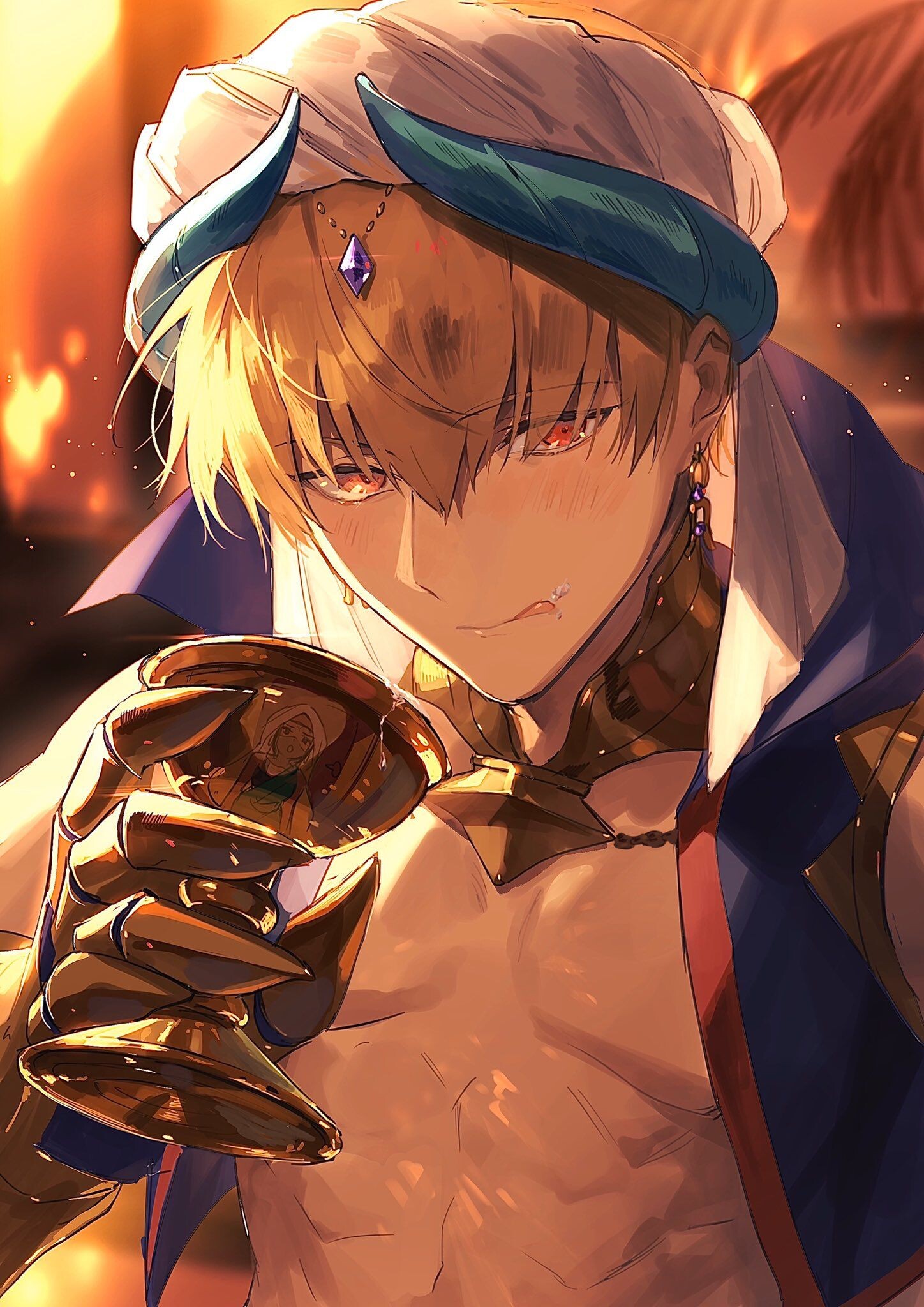 Gilgamesh (Fate/Zero): Fate anime series, The absolute king, Arrogant and selfish, Believing himself to be the only king of the world. 1450x2050 HD Background.
