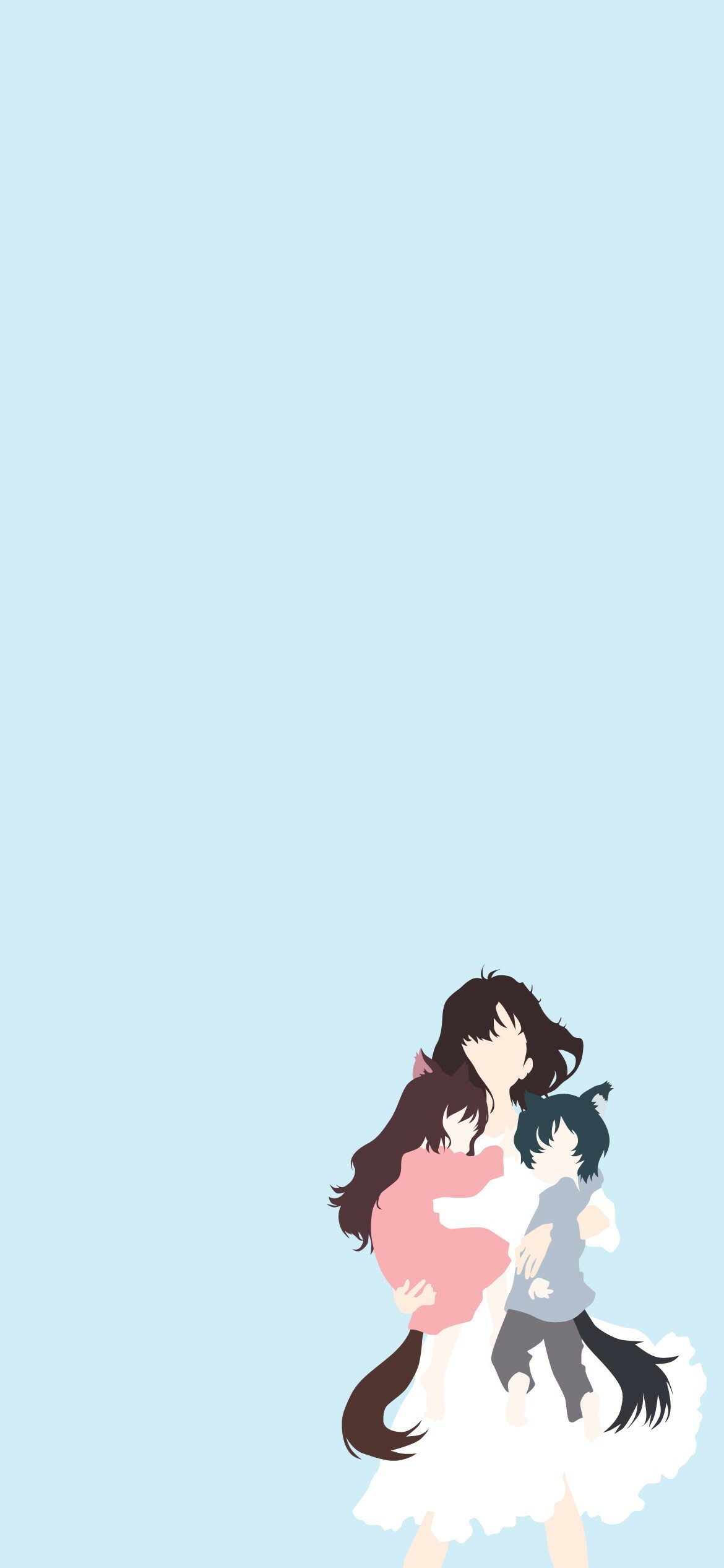 Wolf Children anime, Heartwarming story, Ethereal art style, Family bonds, 1170x2540 HD Phone