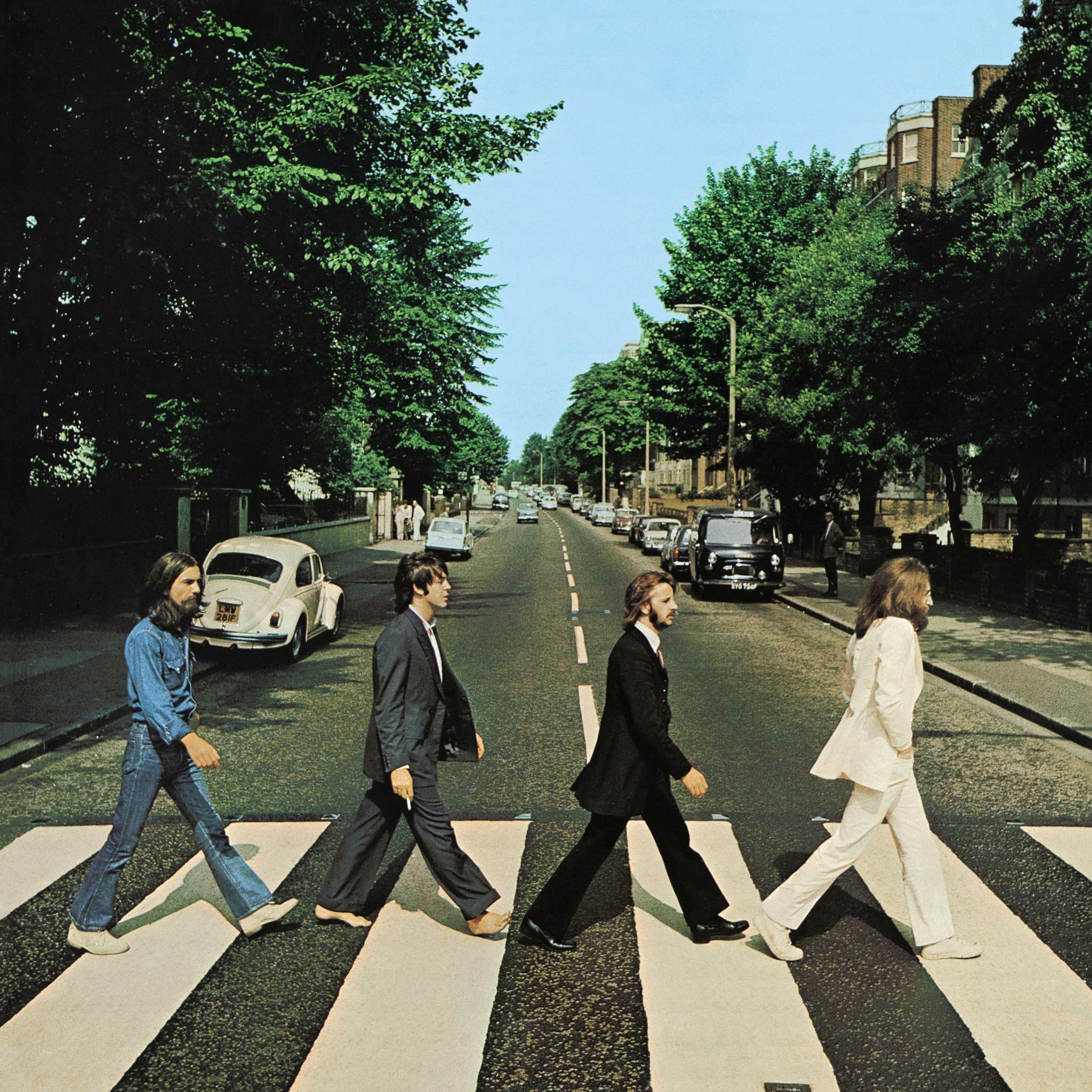 Abbey Road, Iconic zebrastripe, Beatles tribute, Musical history, 2050x2050 HD Phone