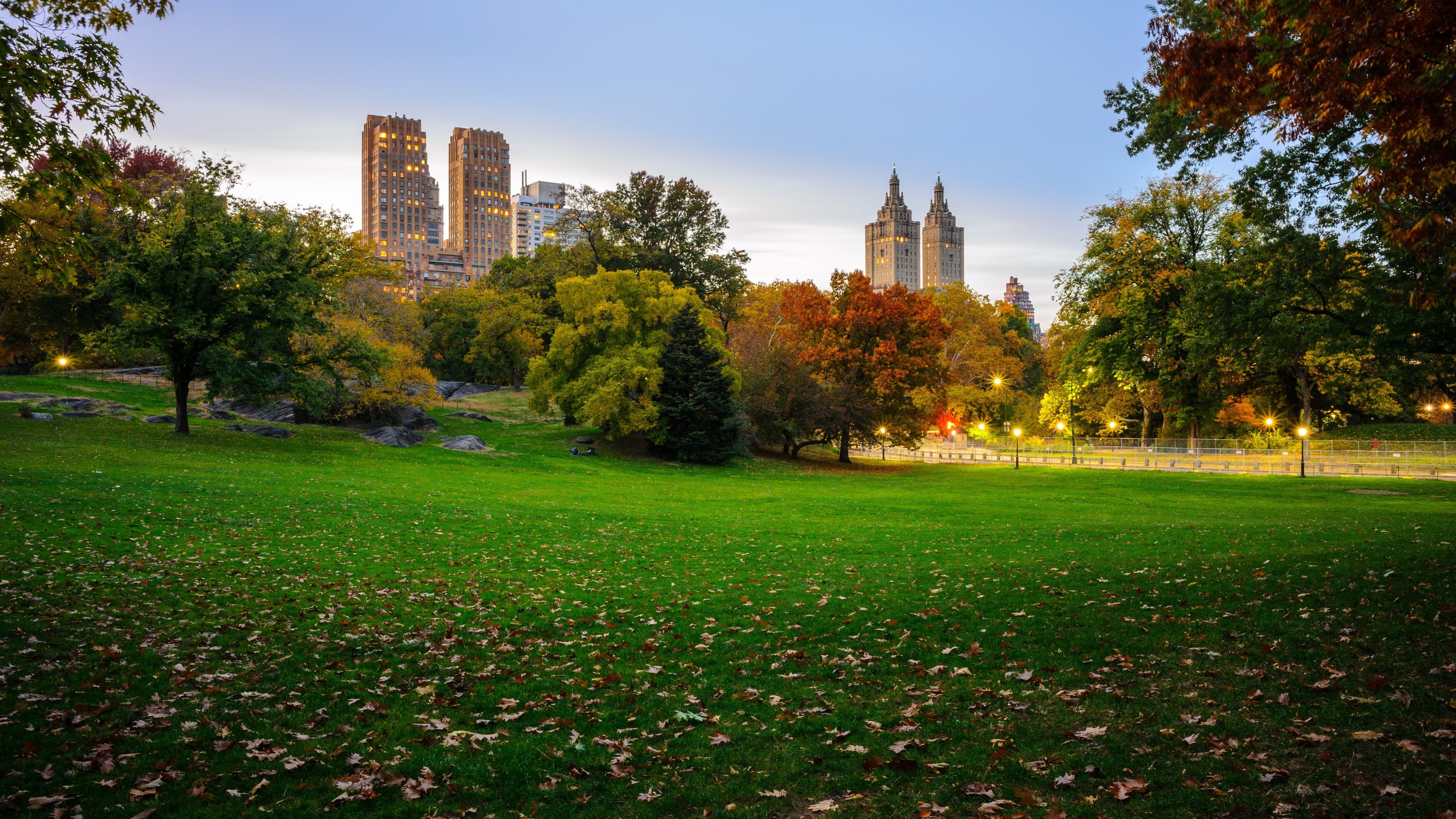Central Park: Public open space, NY, Untouched beauty of nature. 3840x2160 4K Background.