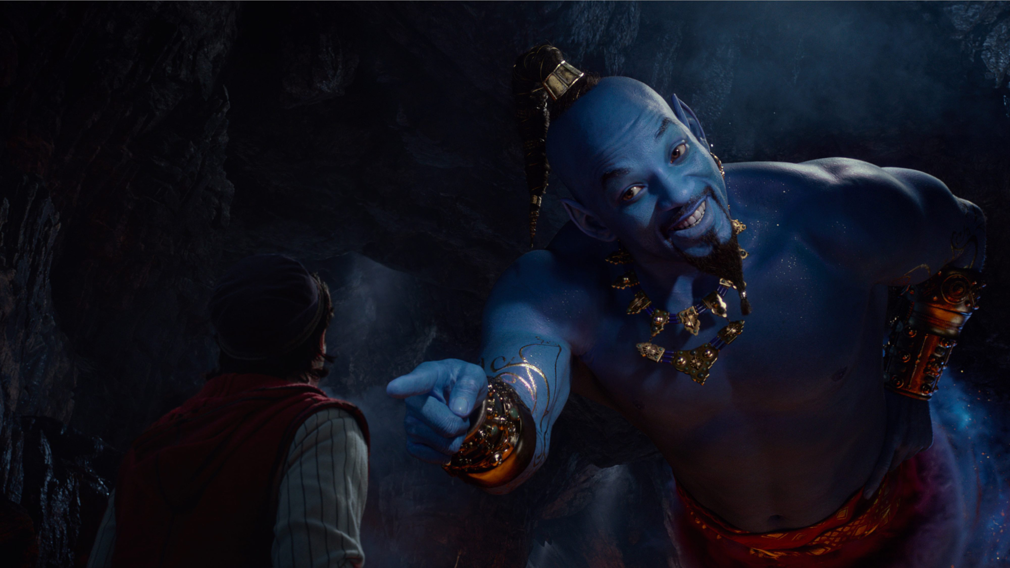 Will Smith, Genie, Aladdin 2019, 3840x2160 4K Desktop
