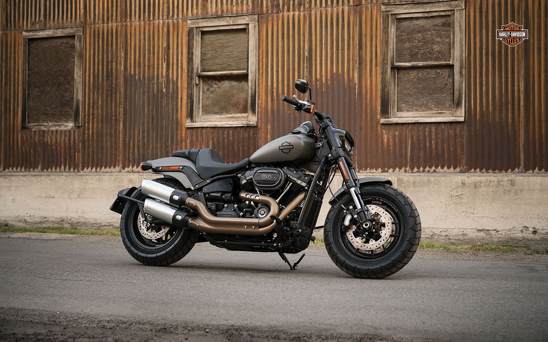 Harley-Davidson Fat Bob 114, Top-quality wallpapers, Biker's delight, Striking backgrounds, 1920x1200 HD Desktop