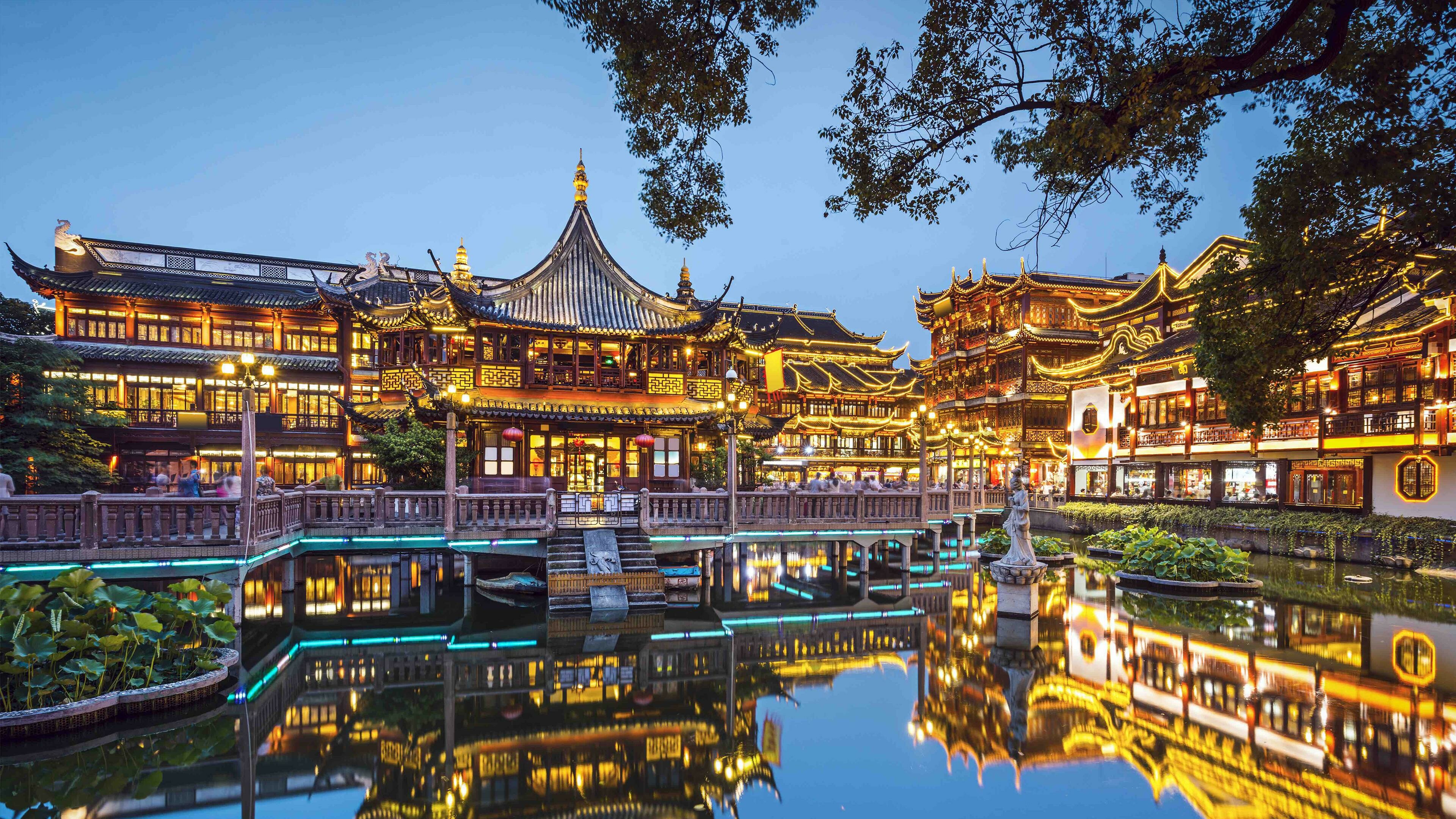 China: A country in East Asia, Yu Garden, Landmark. 3840x2160 4K Wallpaper.