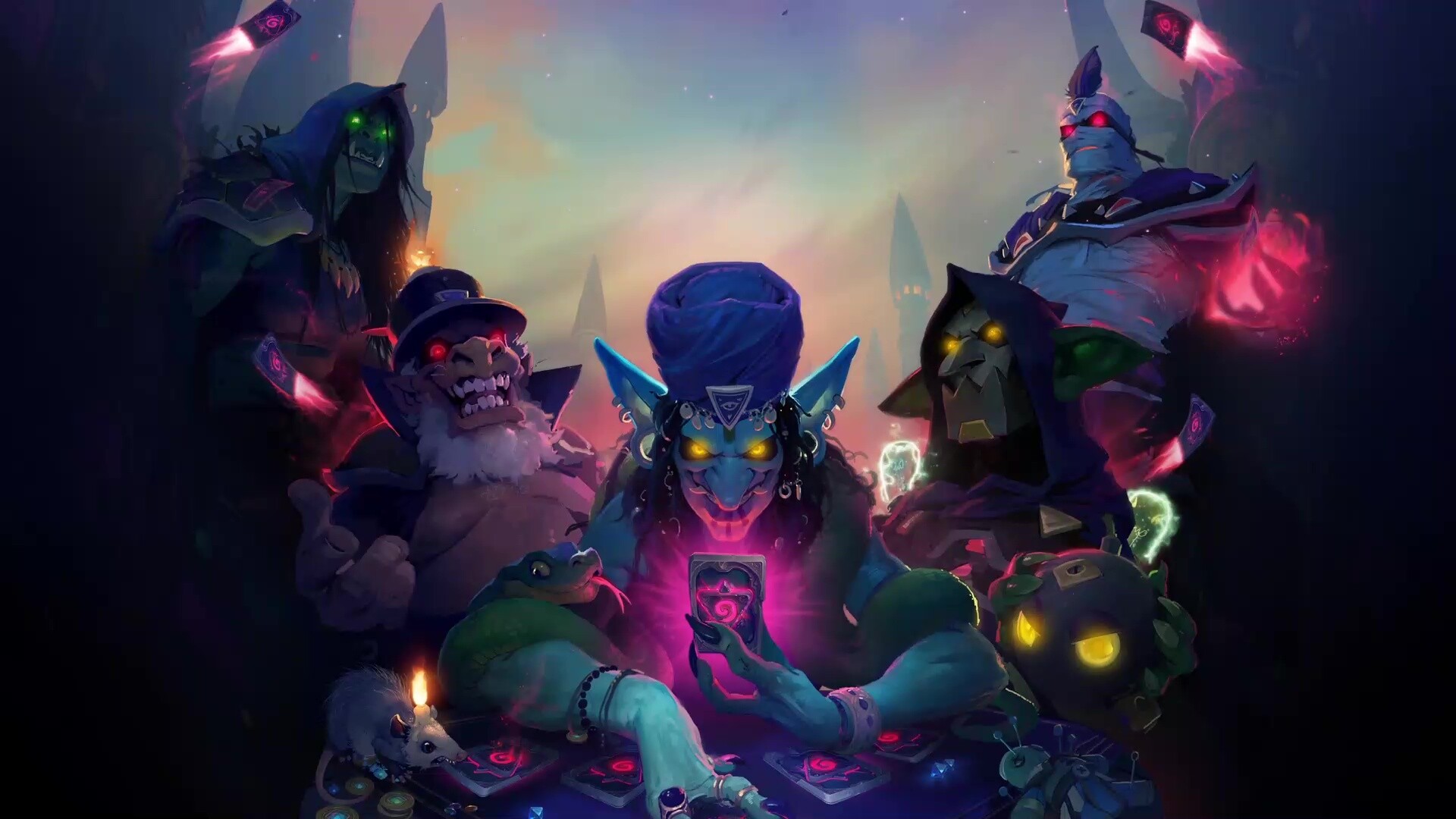 Hearthstone: Rise Of Shadows, RoS, Year of the Dragon. 1920x1080 Full HD Background.