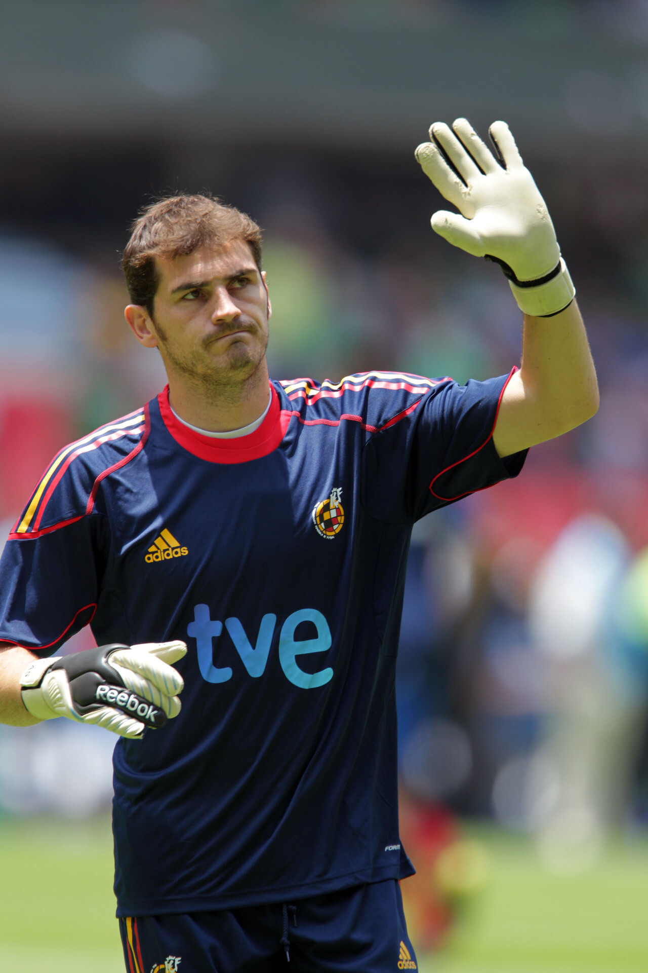 Iker Casillas: The winner of five La Liga titles, three UEFA Champions League crowns. 1280x1920 HD Background.