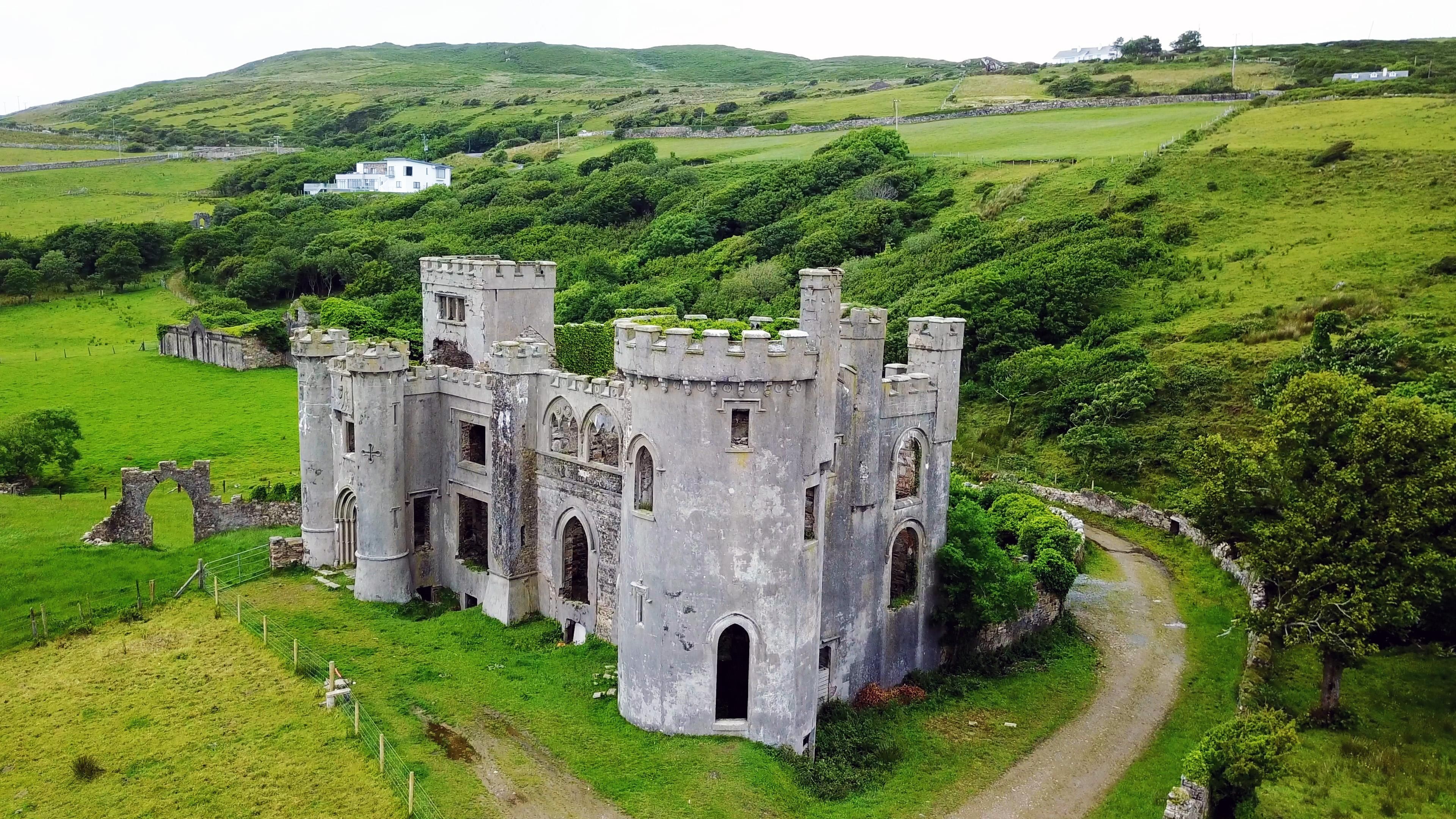 Clifden Castle, Ireland 2016, Worldview films, Castle ruins, 3840x2160 4K Desktop