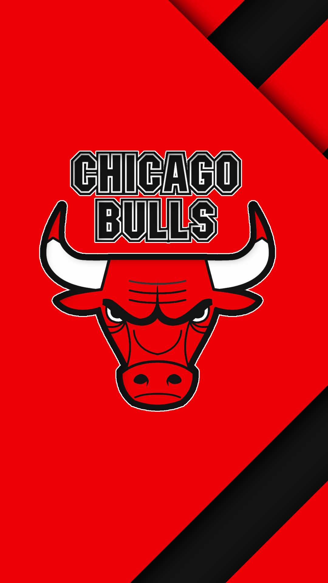 Chicago Bulls: The team's official logo is a red bull, The team was founded on January 16, 1966. 1080x1920 Full HD Background.
