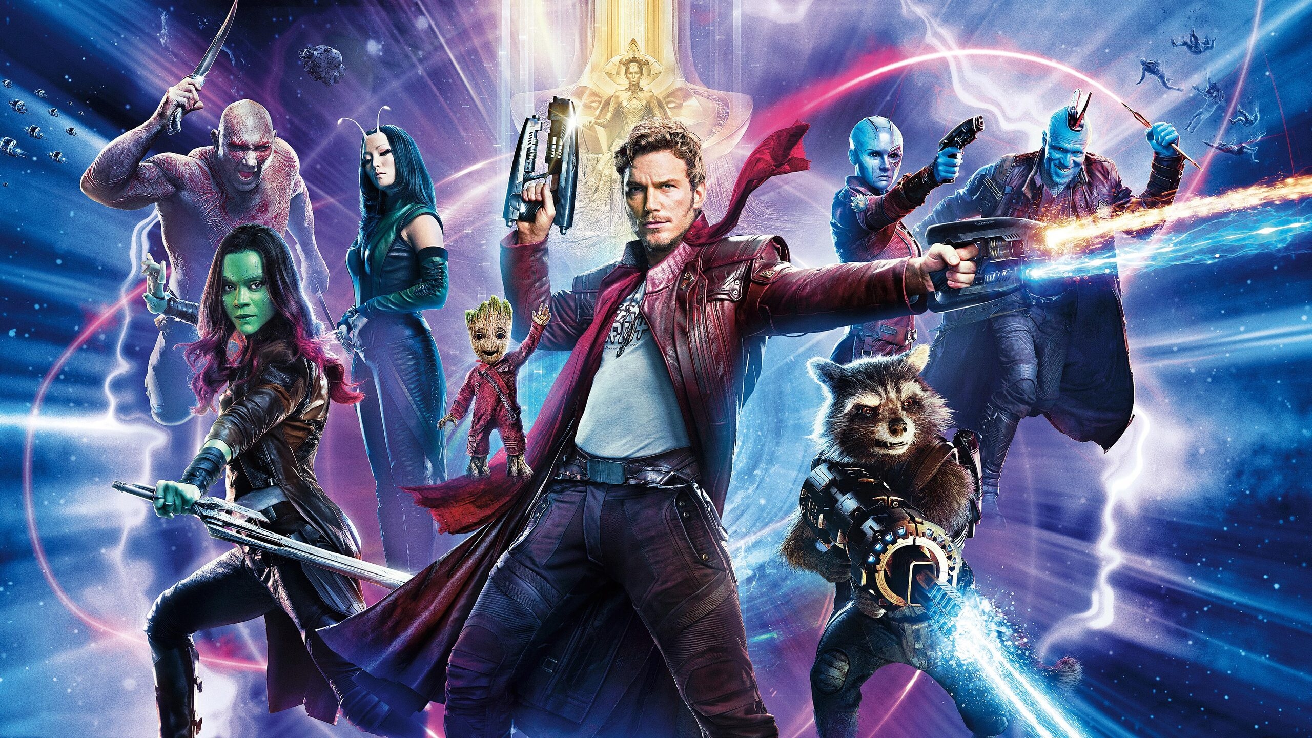 Zoe Saldana, Guardians Of The Galaxy, Movies, Guardians of the Galaxy Volume 2, 2560x1440 HD Desktop